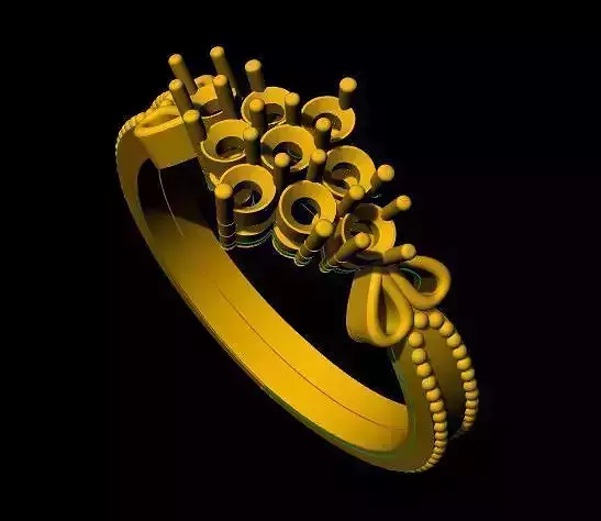 Cluster Ring 3dm and stl file