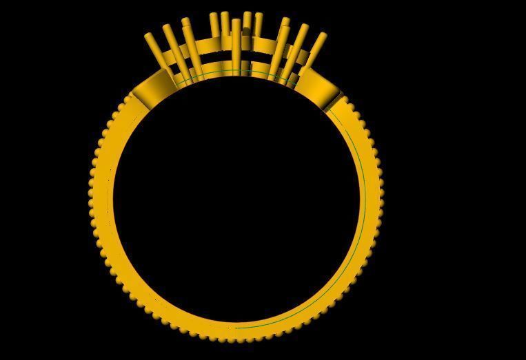 Cluster Ring 3dm and stl file 3D print model_3