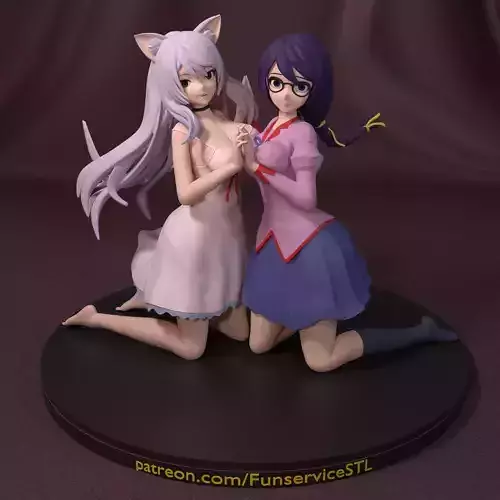 Tsubasa Hanekawa from Monogatari anime 3D print model Tsubasa Hanekawa from Monogatari anime 3D print model