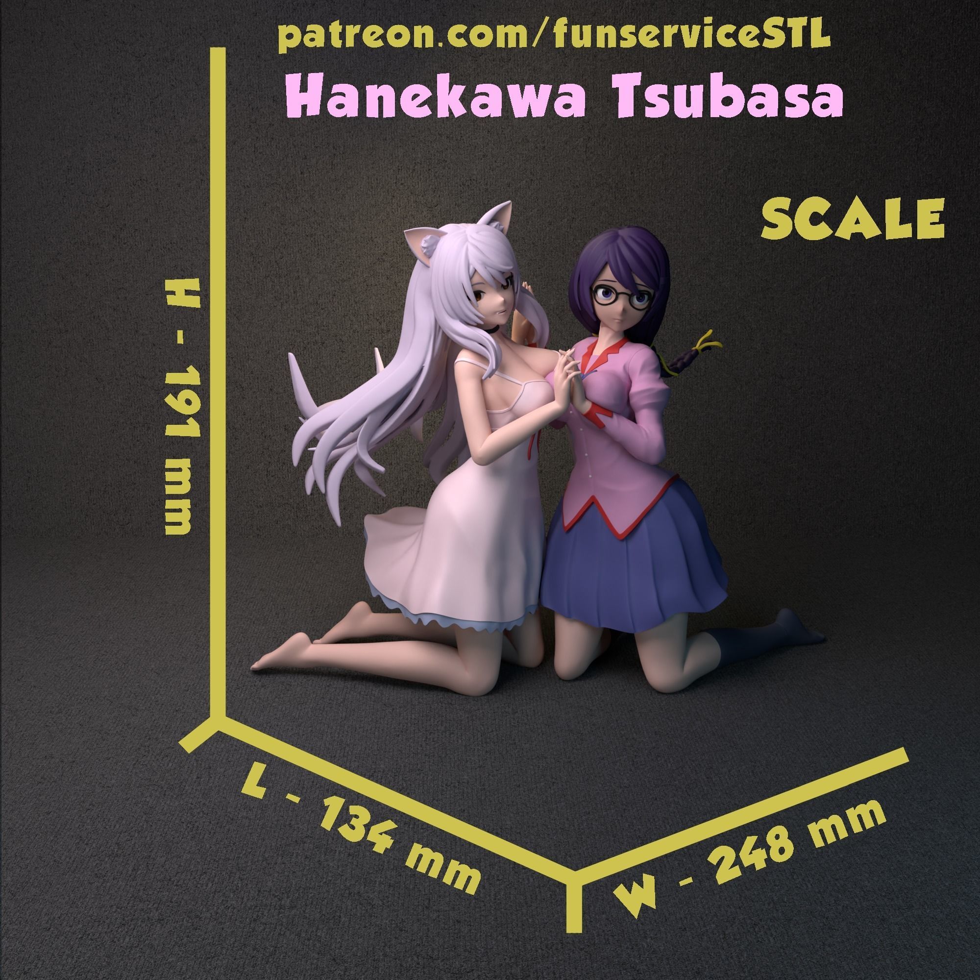 Tsubasa Hanekawa from Monogatari anime 3D print model_14
