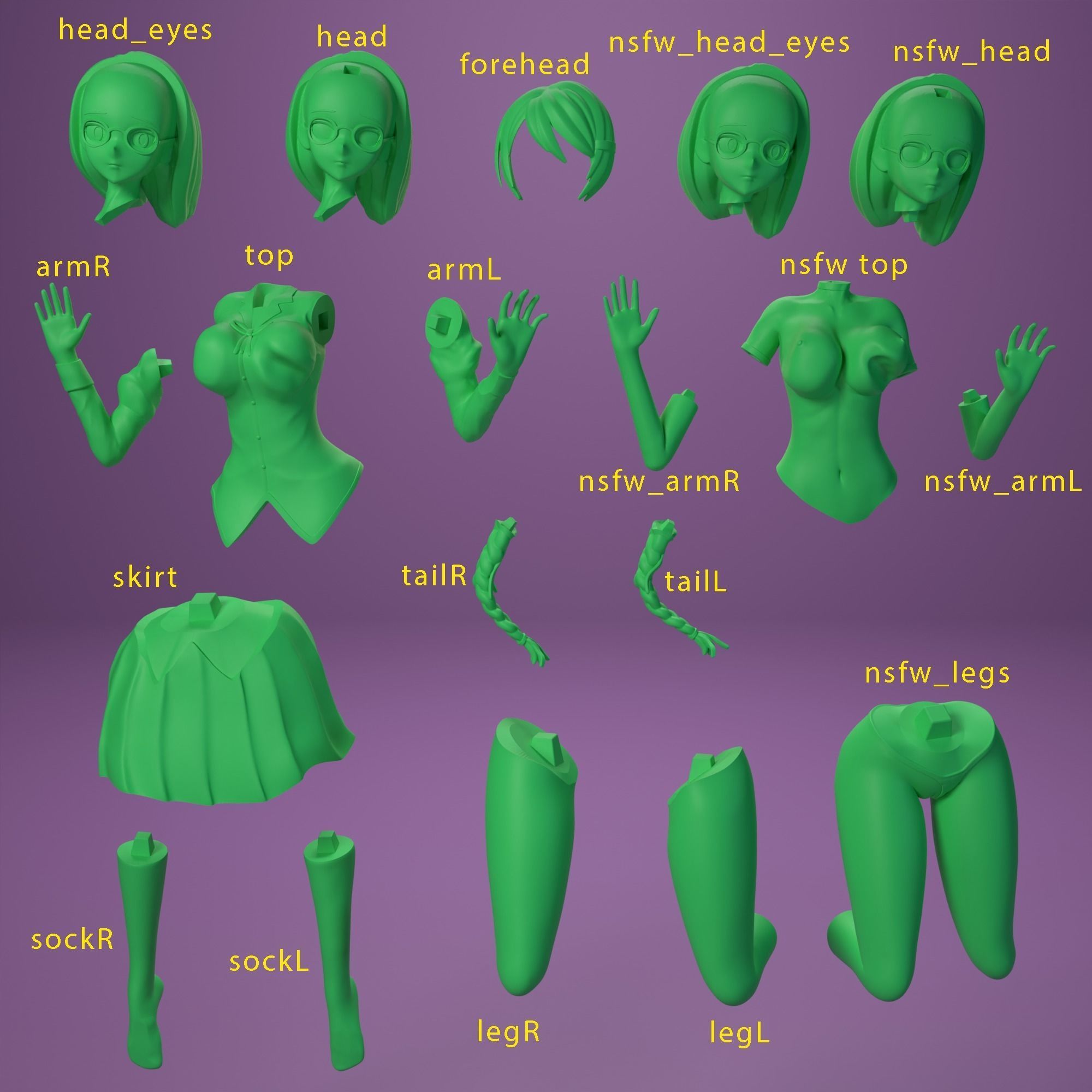 Tsubasa Hanekawa from Monogatari anime 3D print model_16