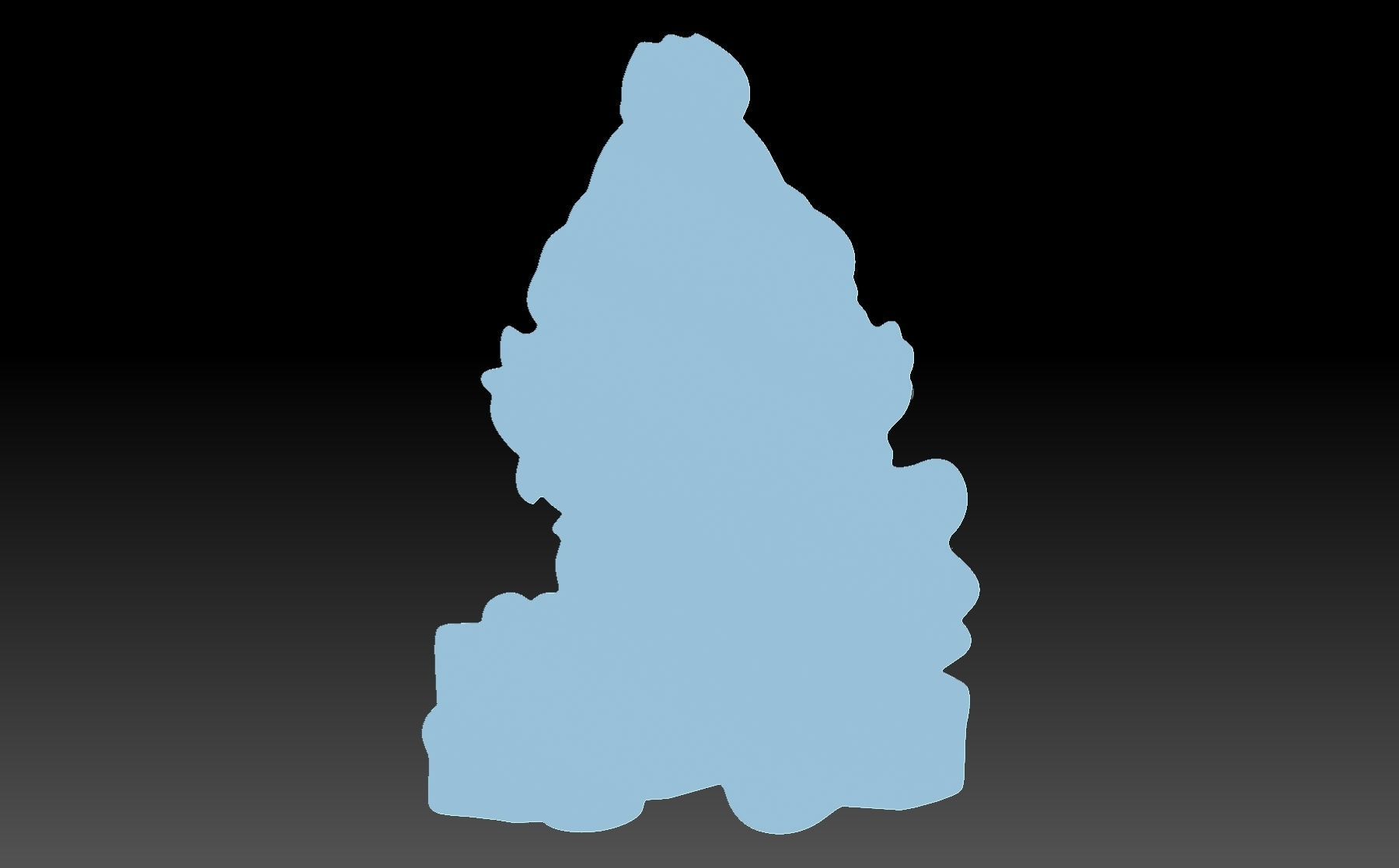 New Year Dog 3D print model_2