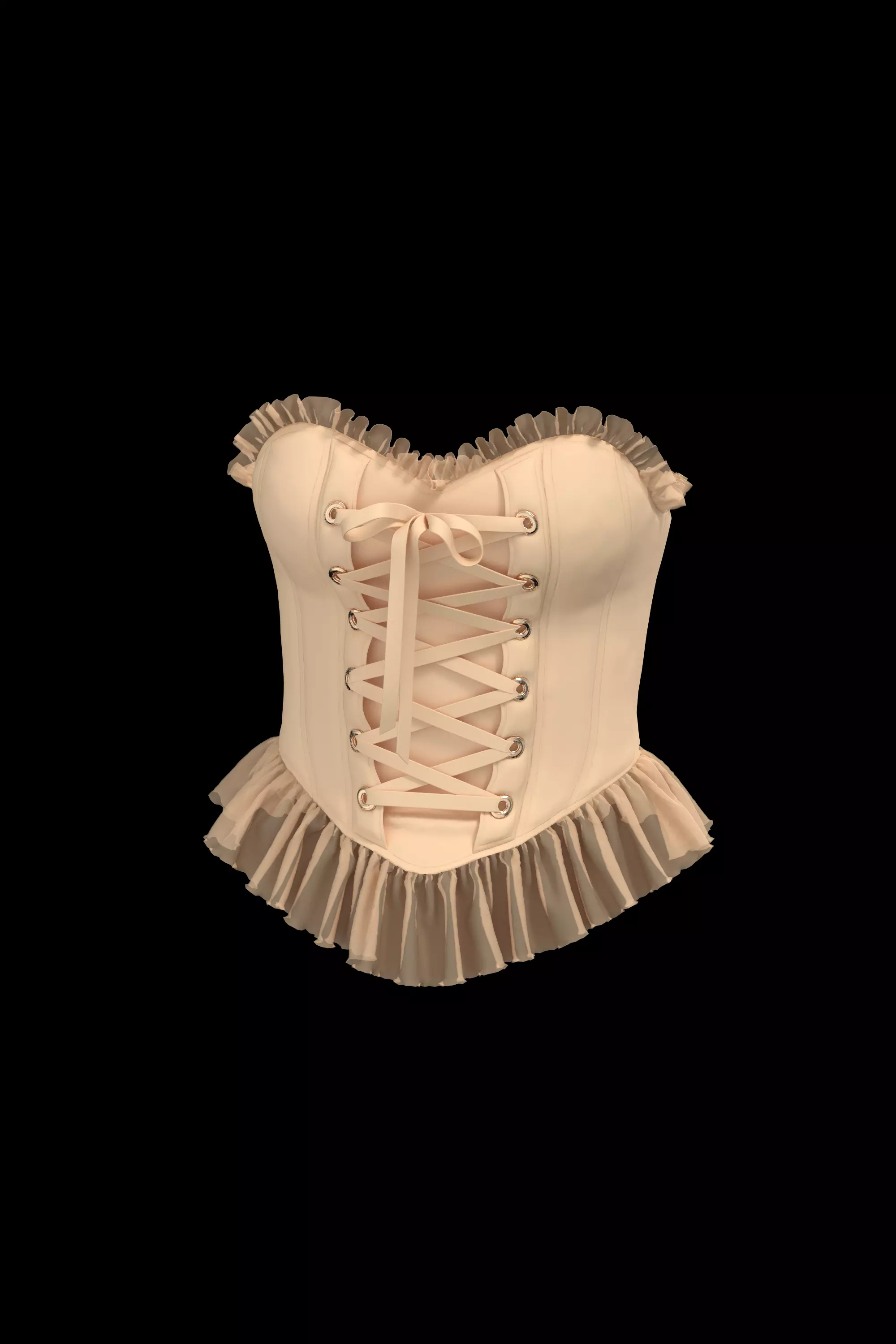 crop top 5 Low-poly 3D model_0