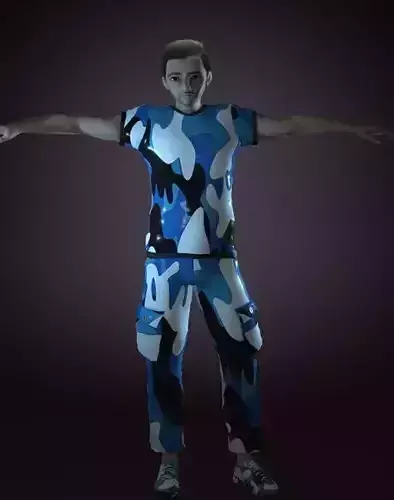 3d realistic cartoon rigged character