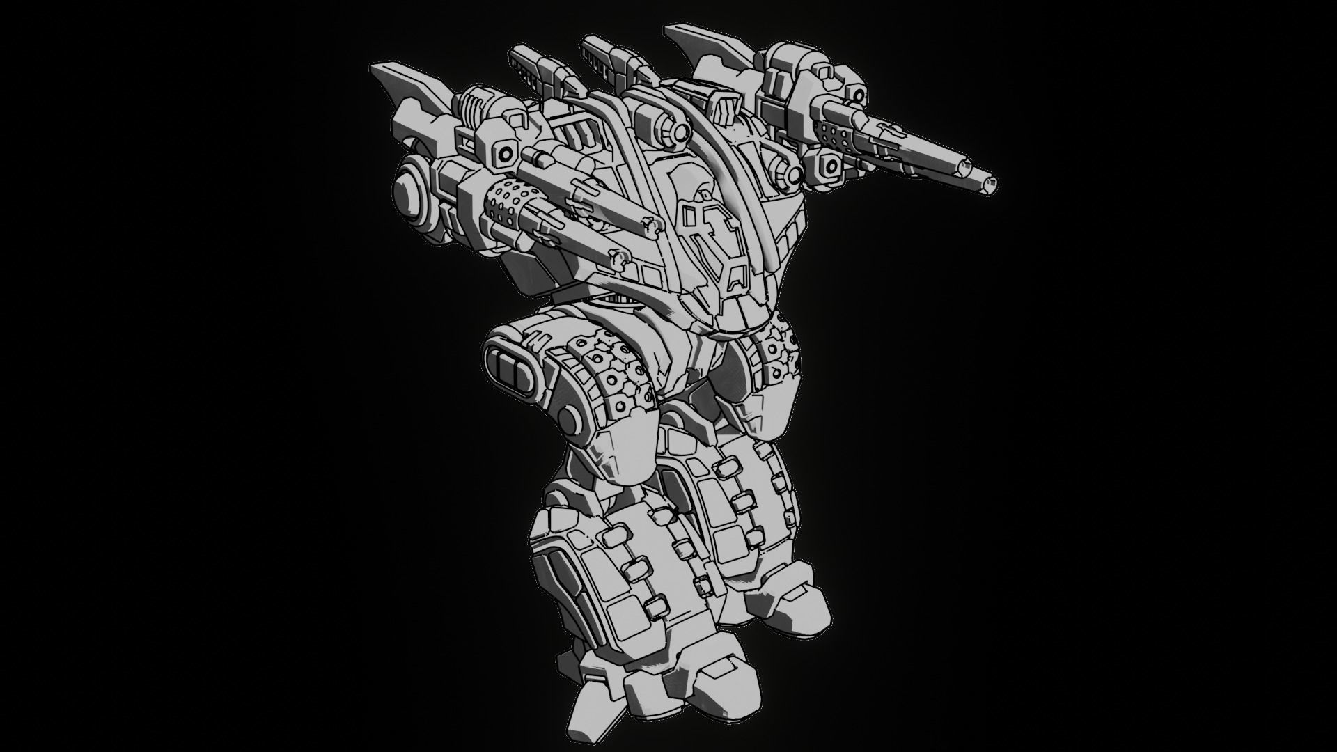 Zelus - Assault Mech 3D print model_2