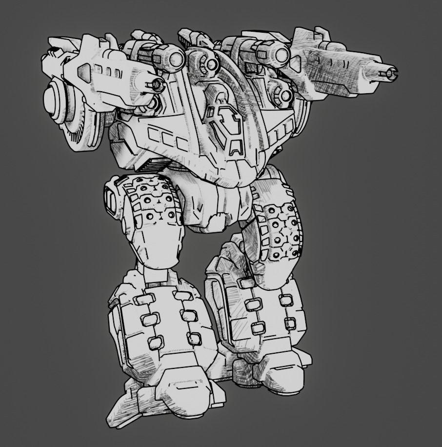 Zelus - Assault Mech 3D print model_1