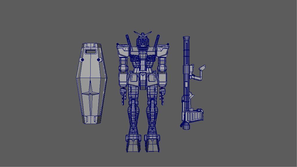 Rx-78-2 Gundam 3D model_3