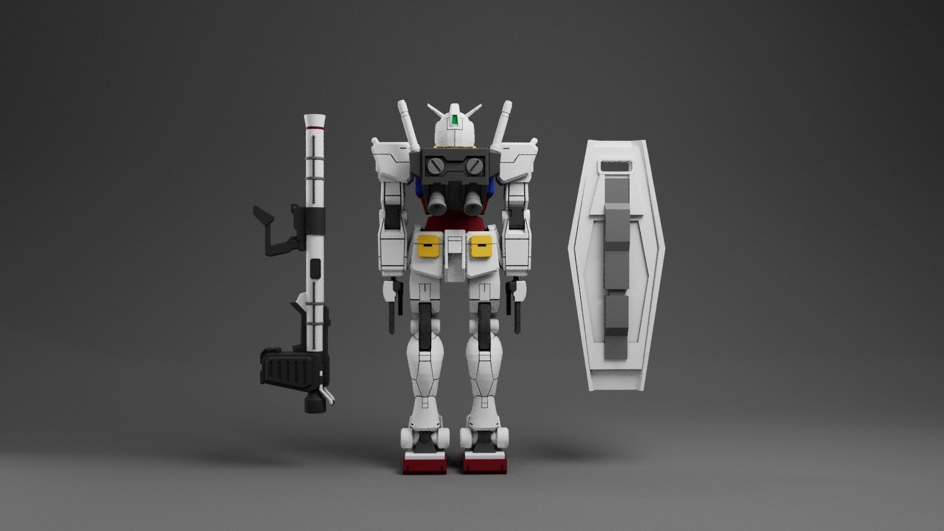 Rx-78-2 Gundam 3D model_4