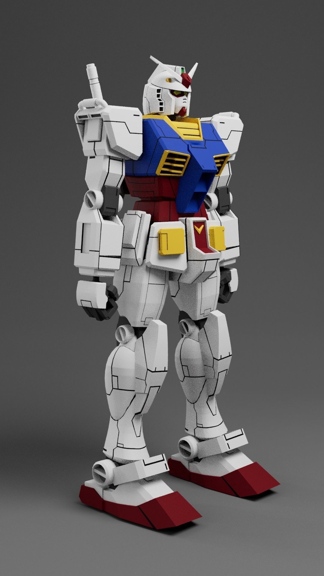Rx-78-2 Gundam 3D model_8