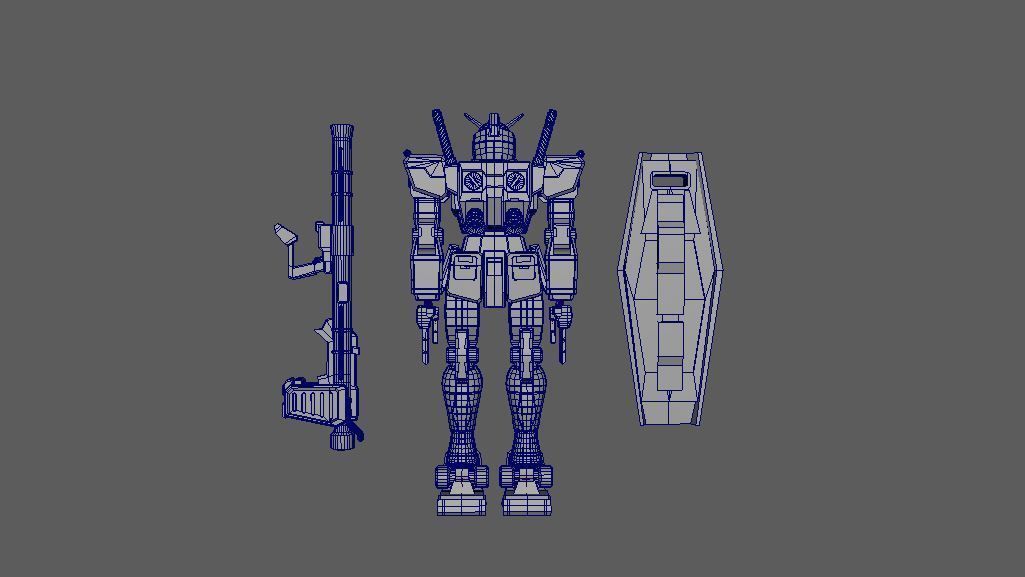 Rx-78-2 Gundam 3D model_5