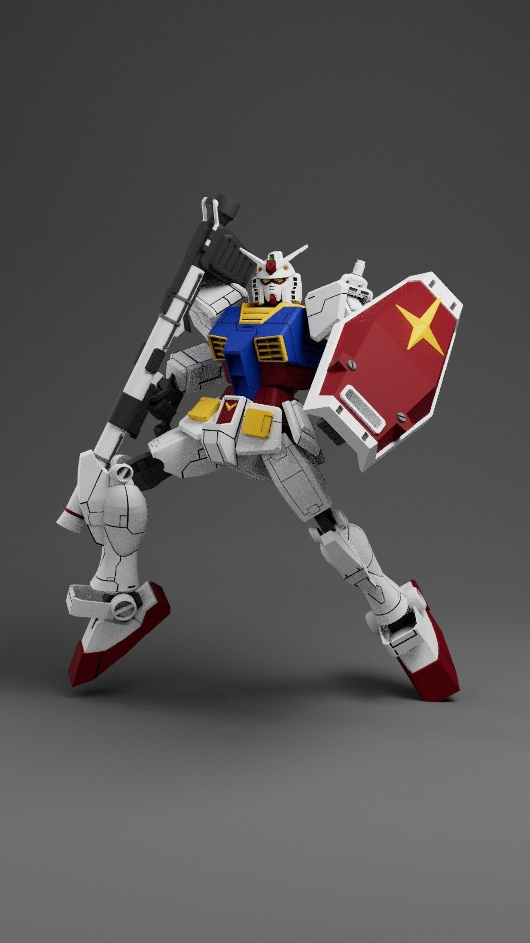 Rx-78-2 Gundam 3D model_1