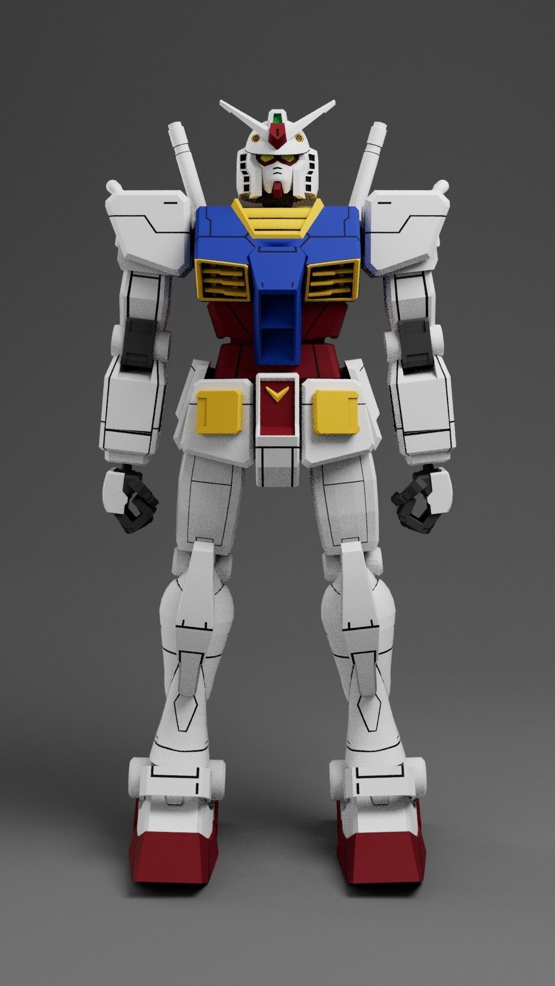 Rx-78-2 Gundam 3D model_7
