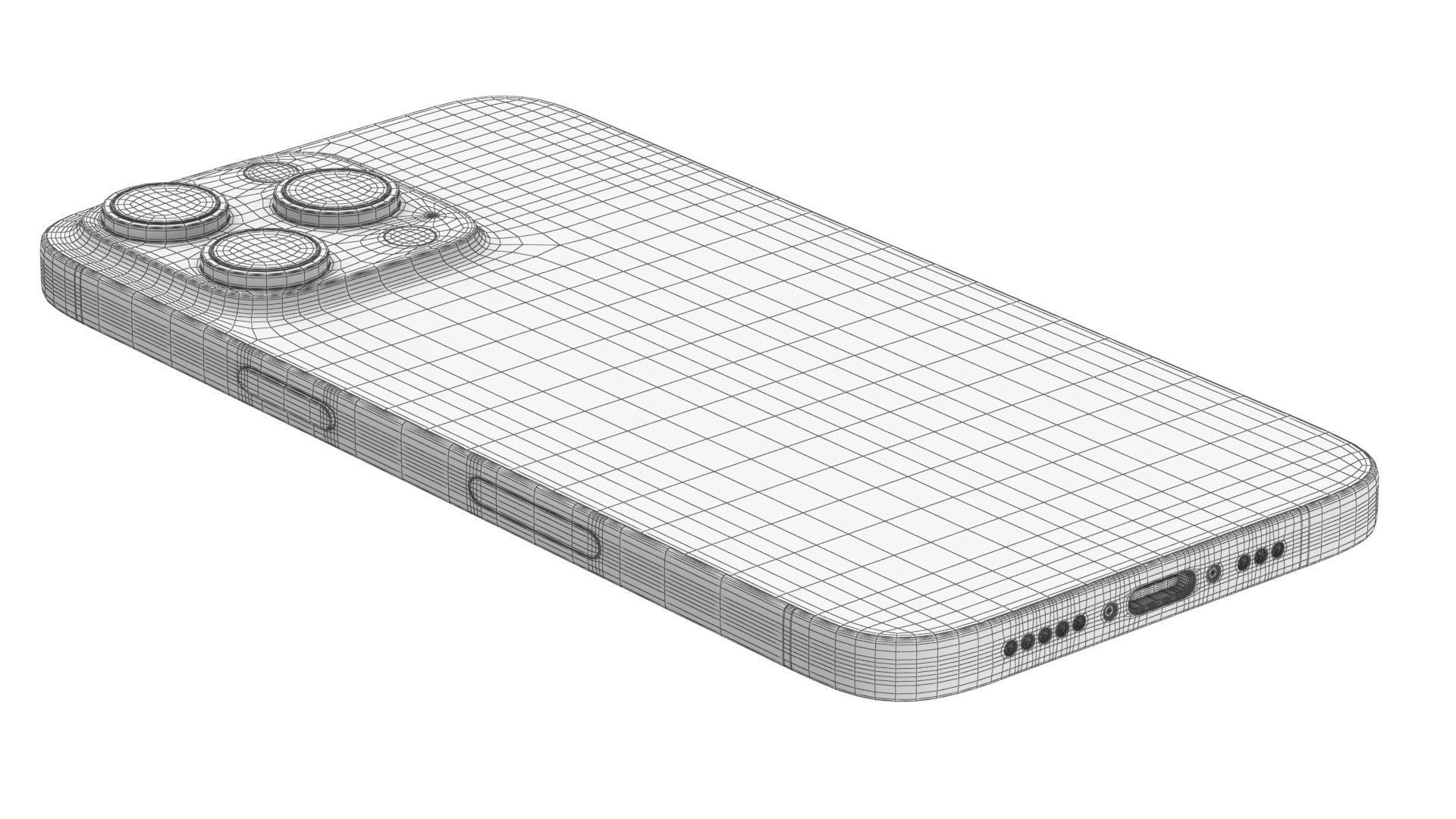 Apple iPhone 15 pro max white 3D model_13