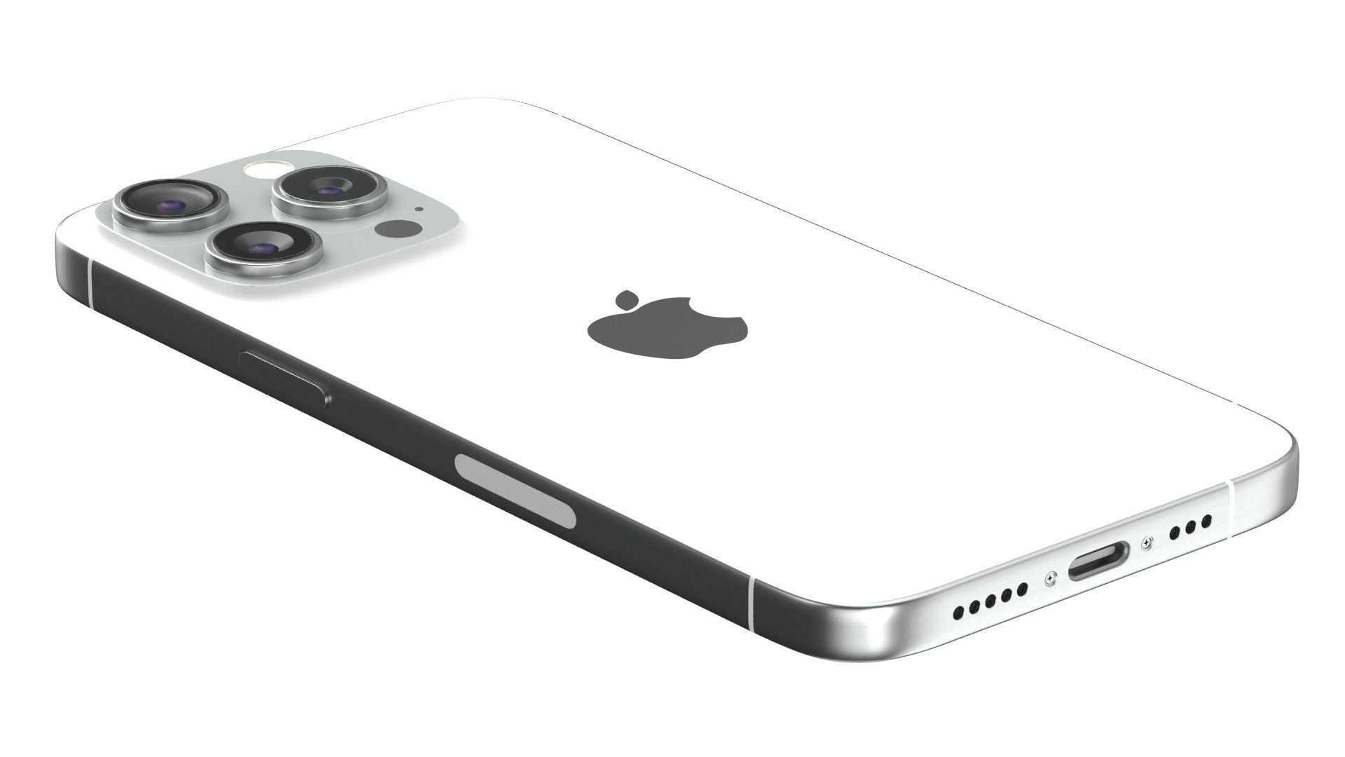 Apple iPhone 15 pro max white 3D model_5