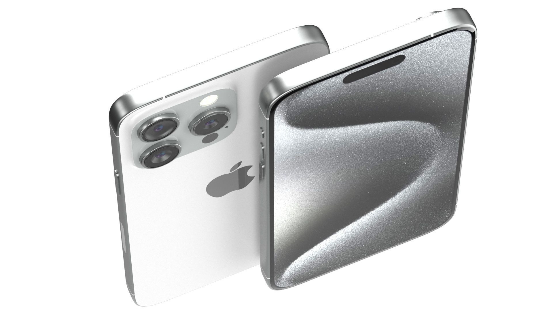 Apple iPhone 15 pro max white 3D model_4