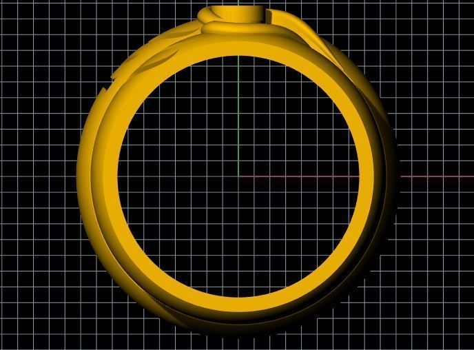 Couple Band Ring 3dm file 3D print model_3