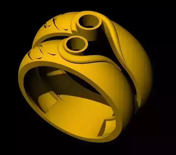 Couple Band Ring 3dm file