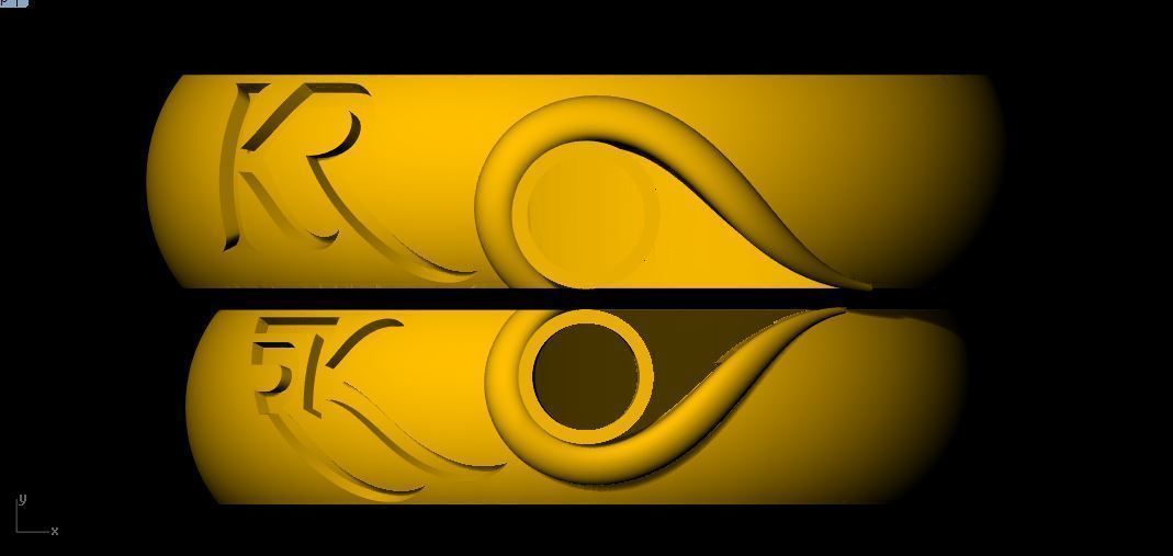 Couple Band Ring 3dm file 3D print model_2