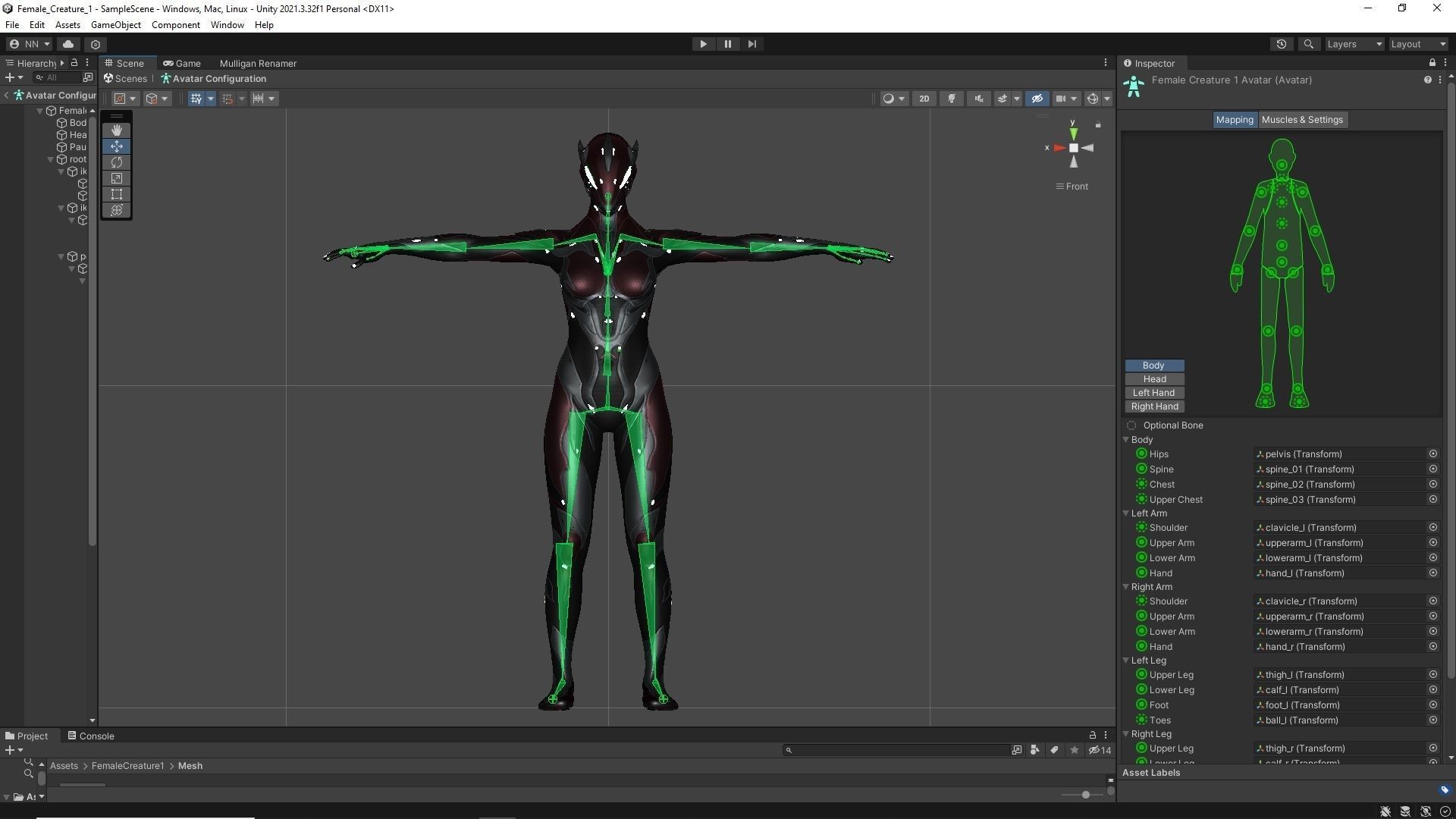 Female Creature 1 Low-poly 3D model_27