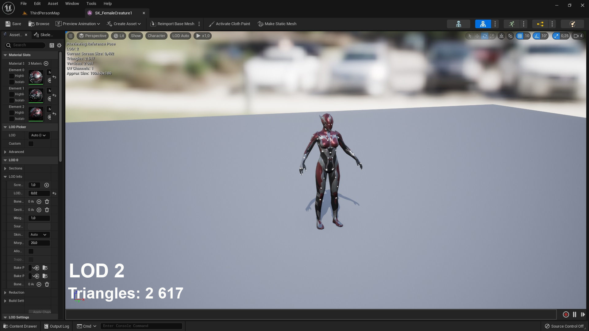 Female Creature 1 Low-poly 3D model_11