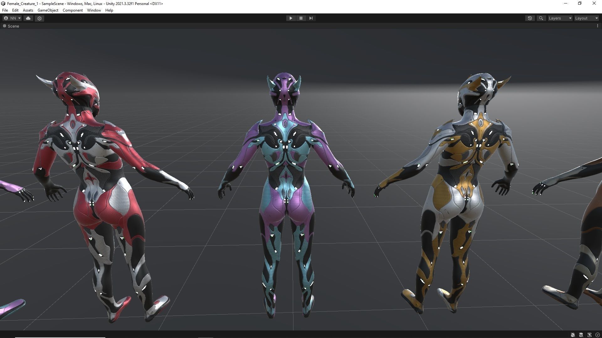 Female Creature 1 Low-poly 3D model_25