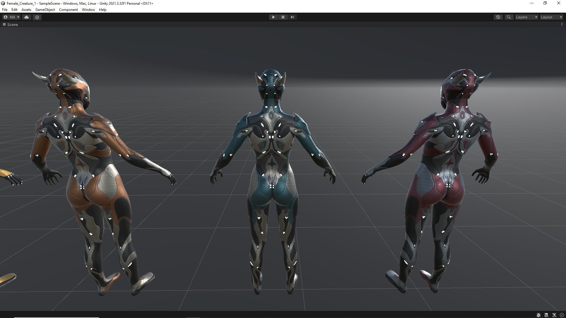 Female Creature 1 Low-poly 3D model_24