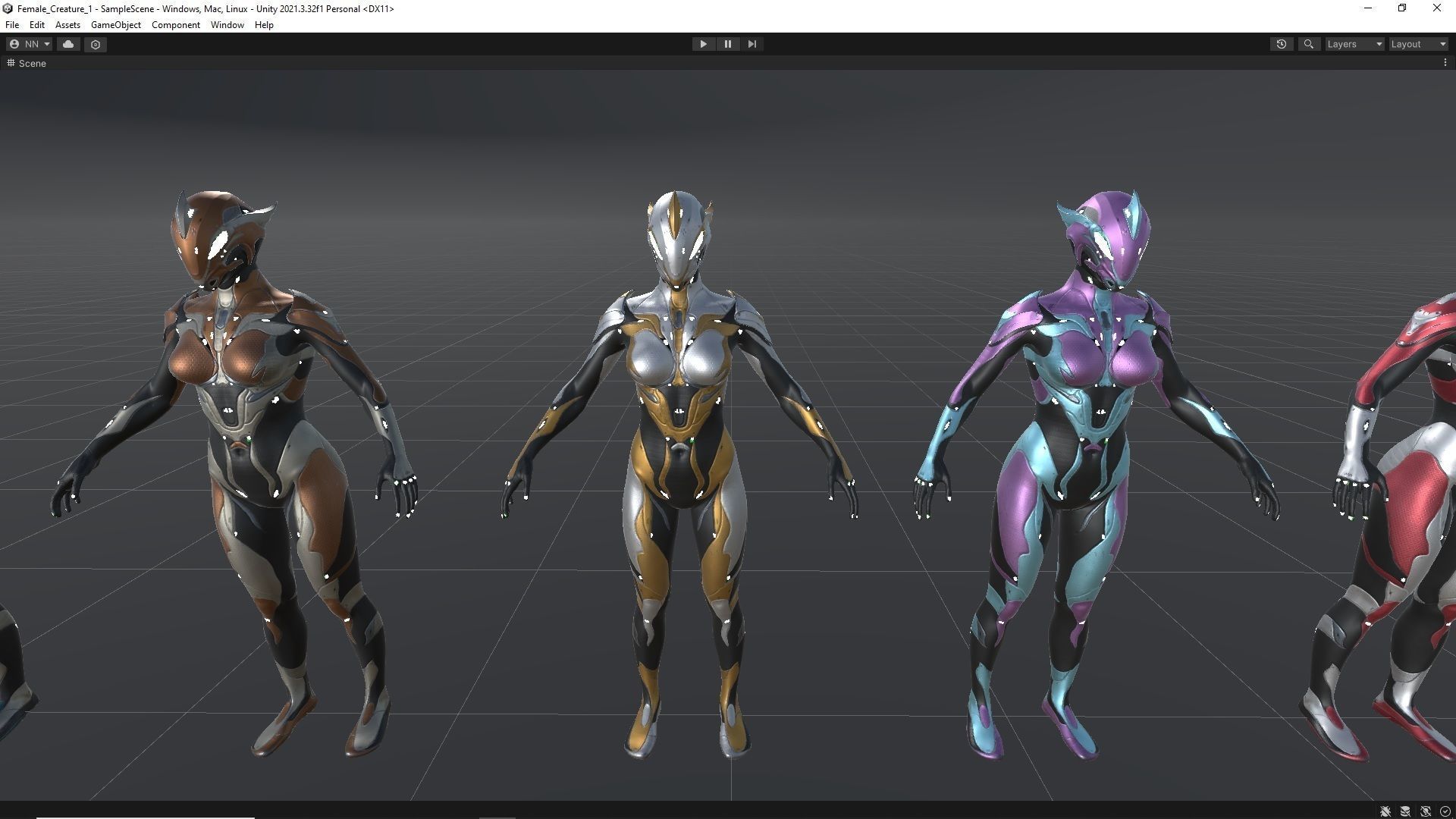 Female Creature 1 Low-poly 3D model_22