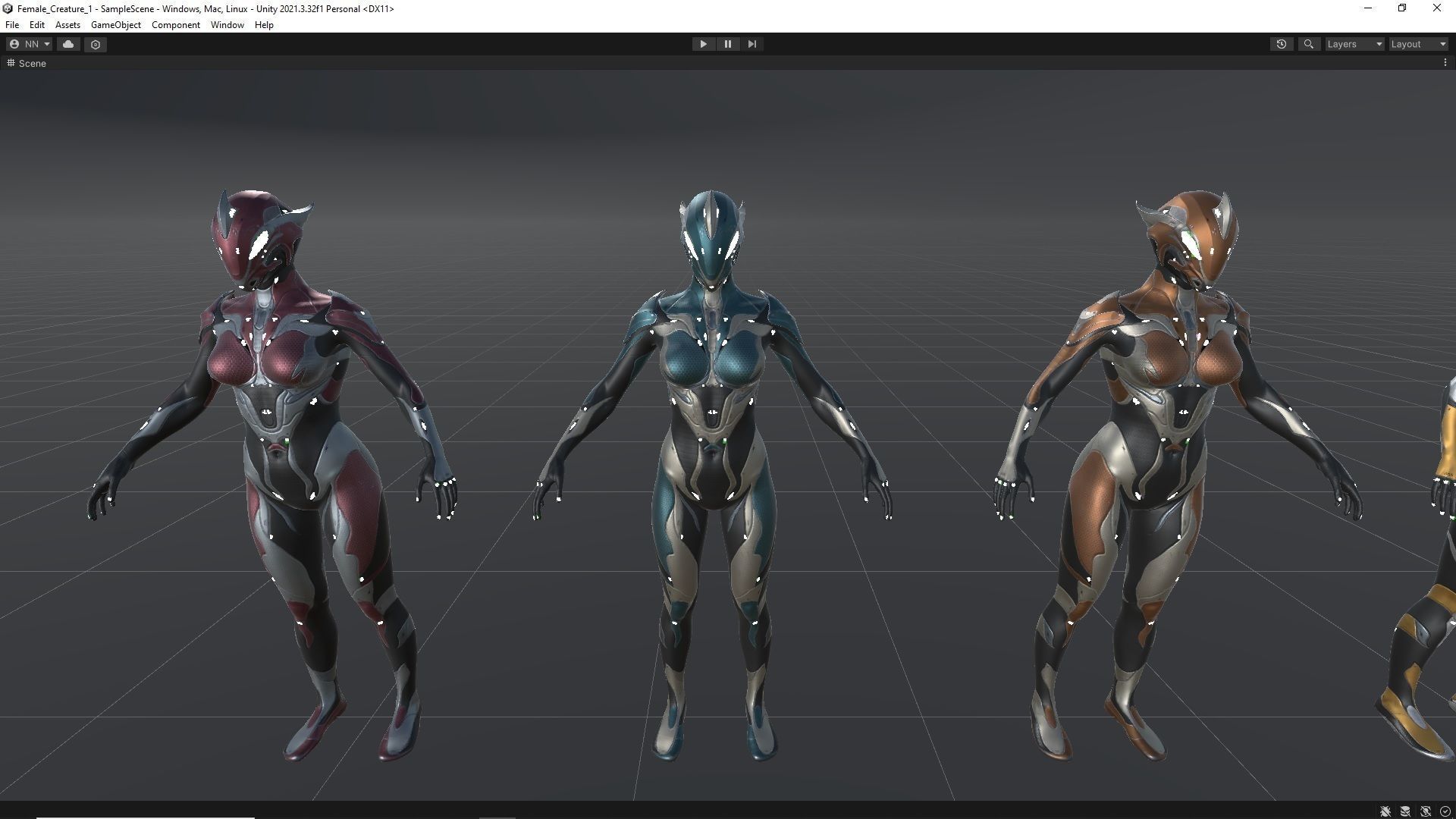 Female Creature 1 Low-poly 3D model_21