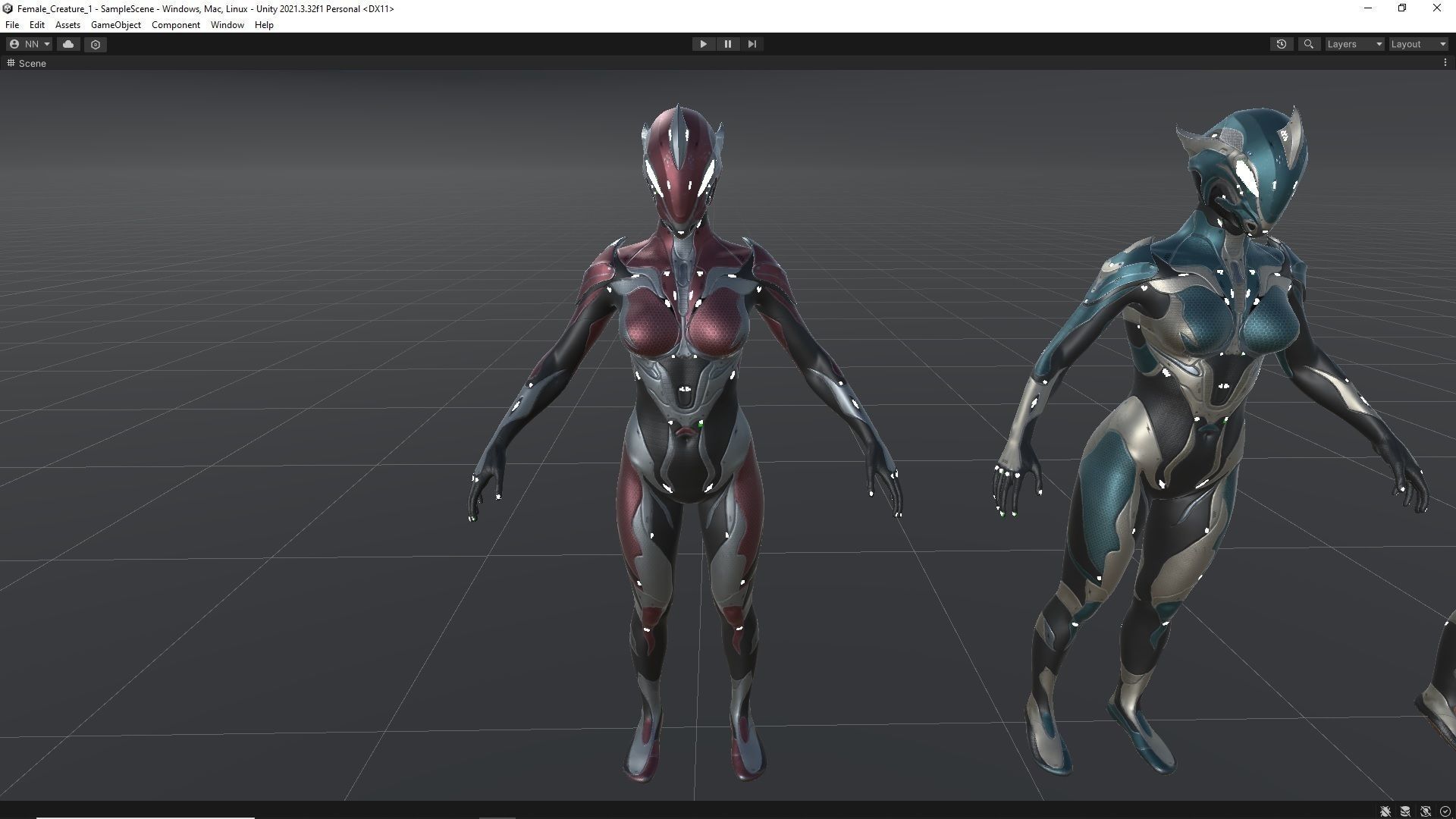 Female Creature 1 Low-poly 3D model_20