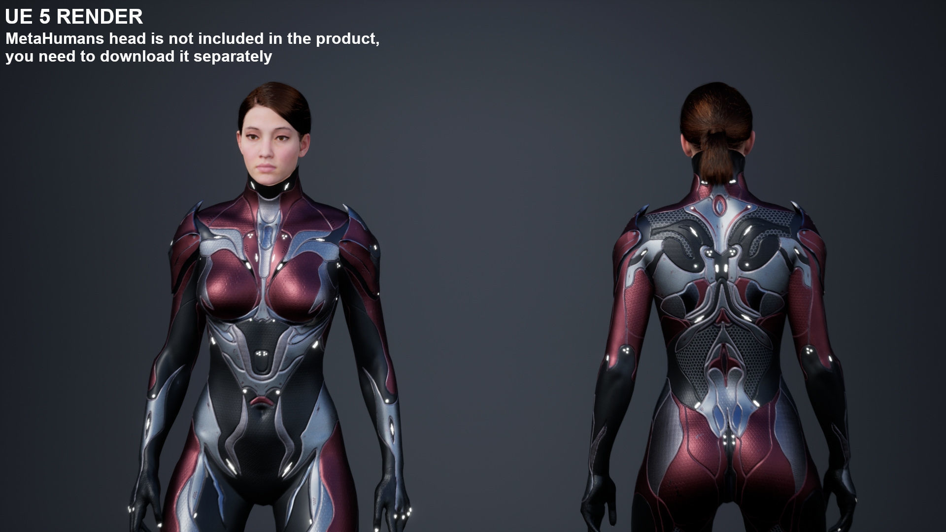 Female Creature 1 Low-poly 3D model_4