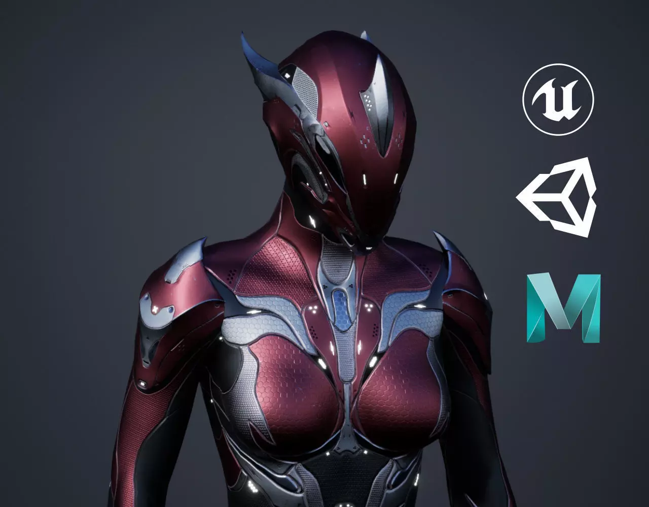 Female Creature 1 Low-poly 3D model_0