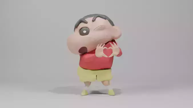 Crayon Shin-Chan Heart 3D print model