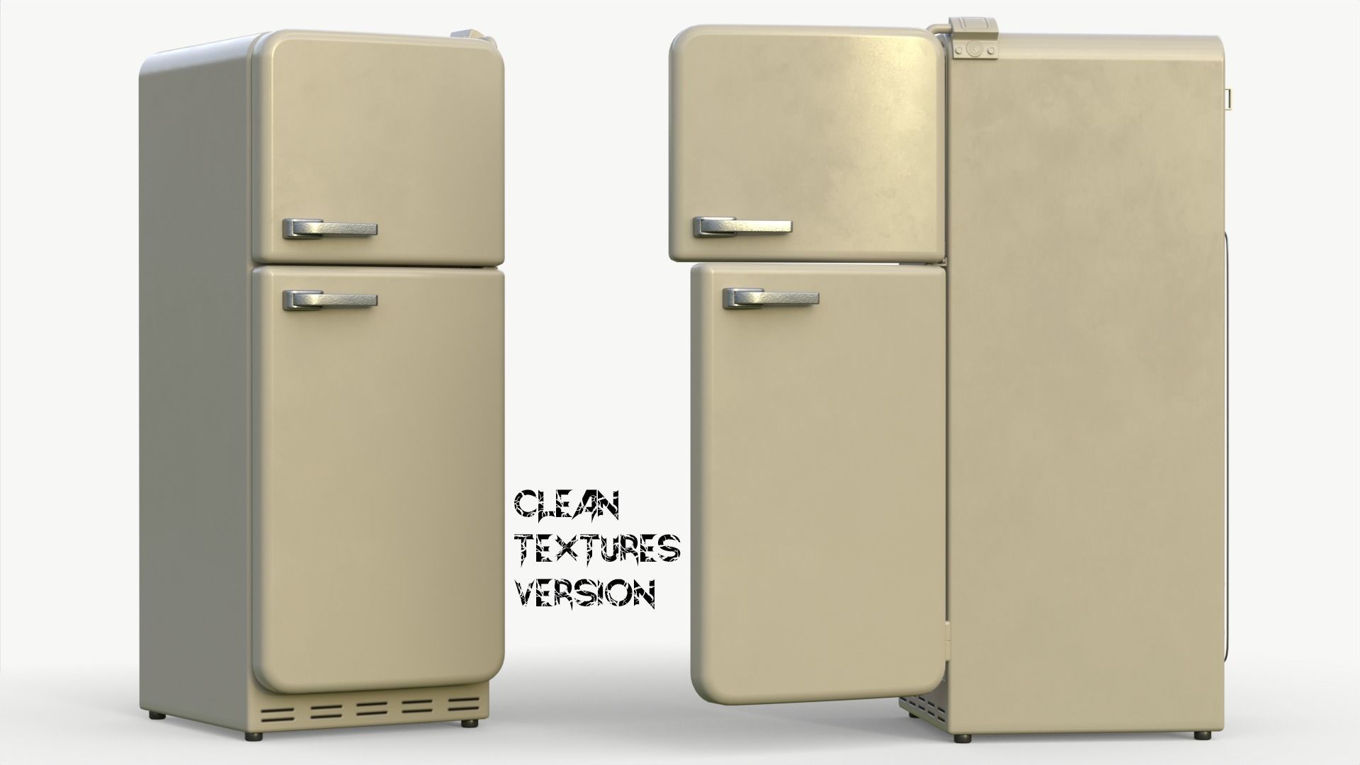 Fridge game ready PBR refrigerator and freezer 2 Low-poly 3D model_11
