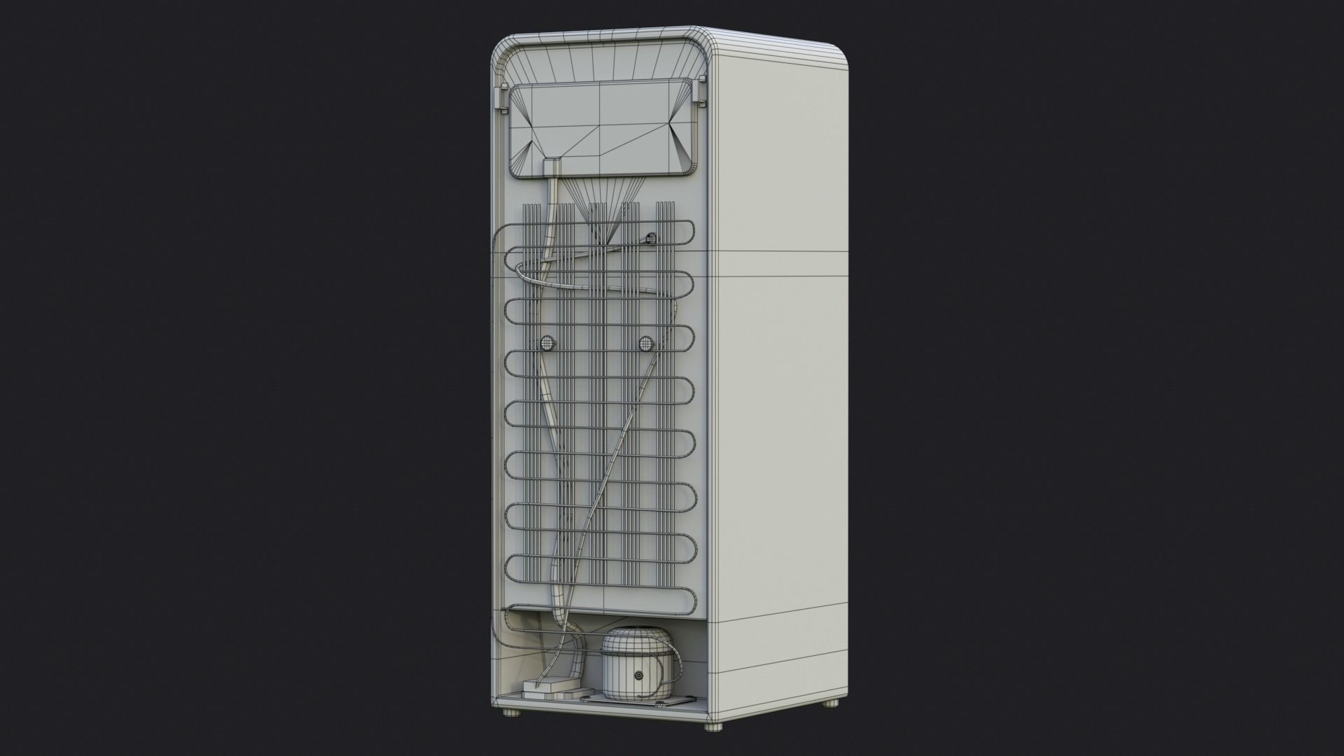 Fridge game ready PBR refrigerator and freezer 2 Low-poly 3D model_21