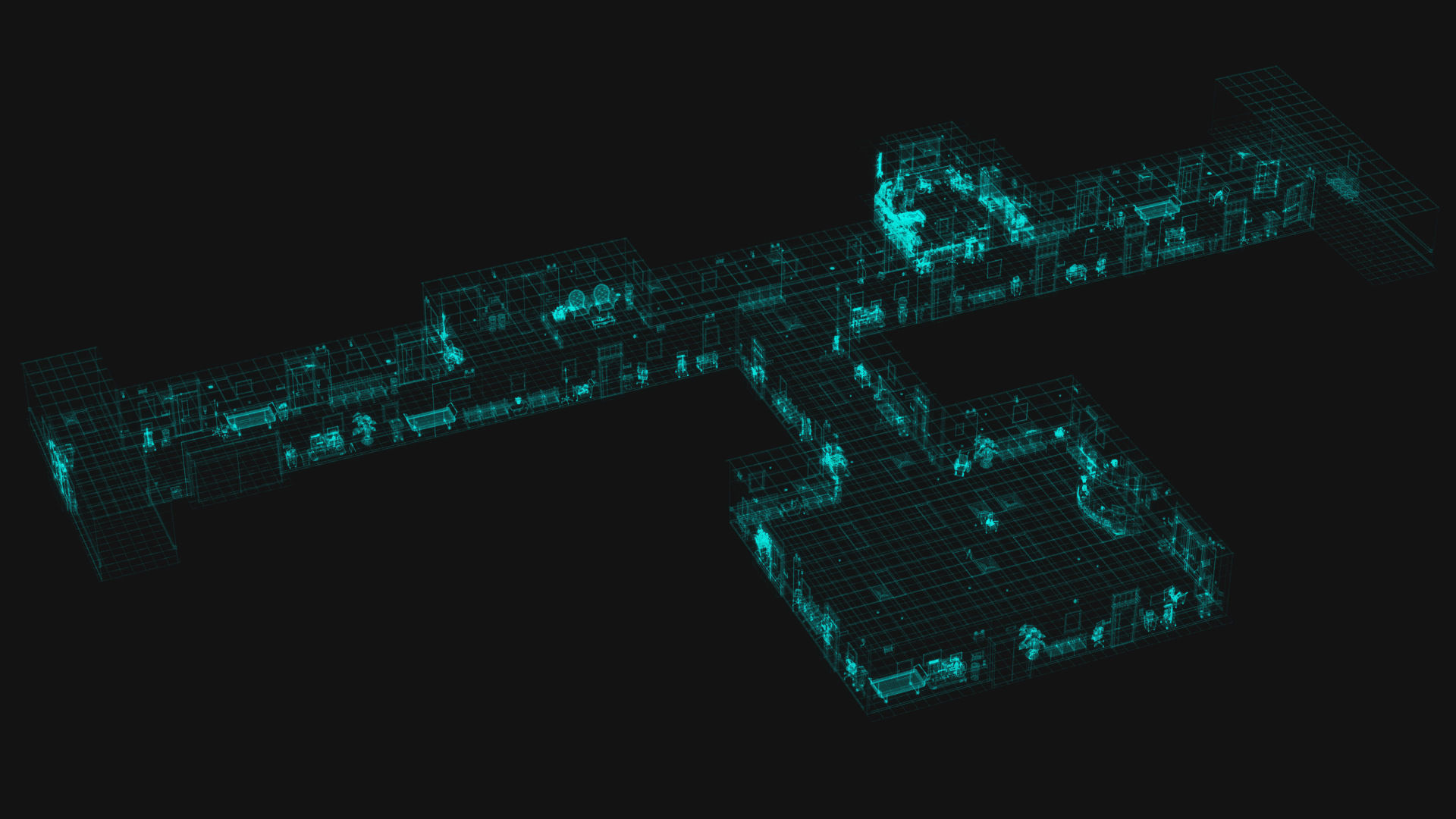Cartoon Hospital Ward Corridor 3D model_34