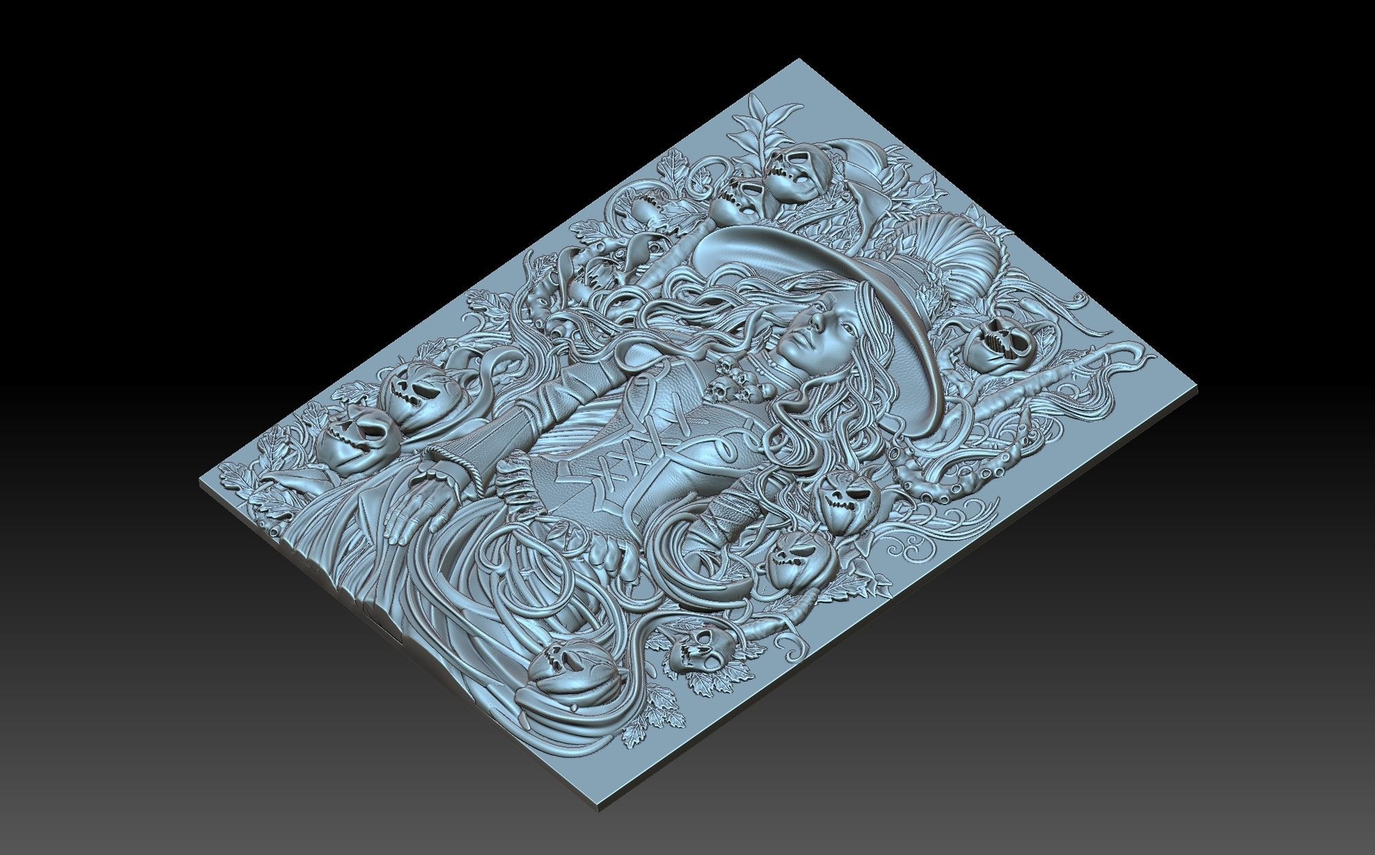 Witch 3D print model_3