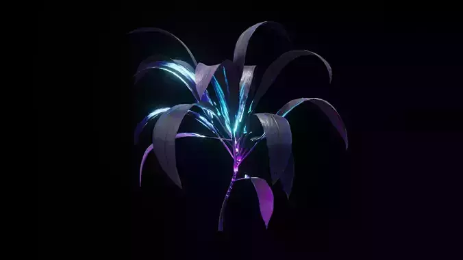 Alien Dracaena Plant Low-poly 3D model