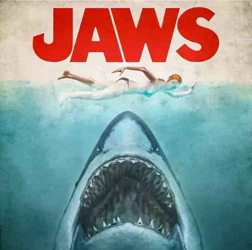 JAWS 3D ポスター Jaws 3D Poster PVC Figure 50th Anniversary 26 cm