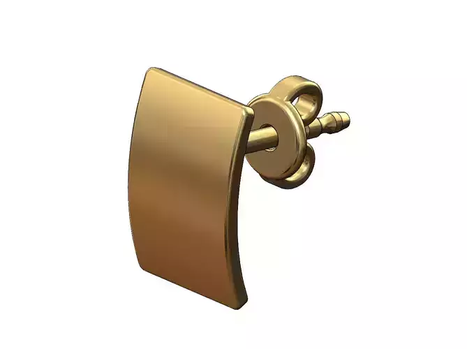 Rounded plate stud earring