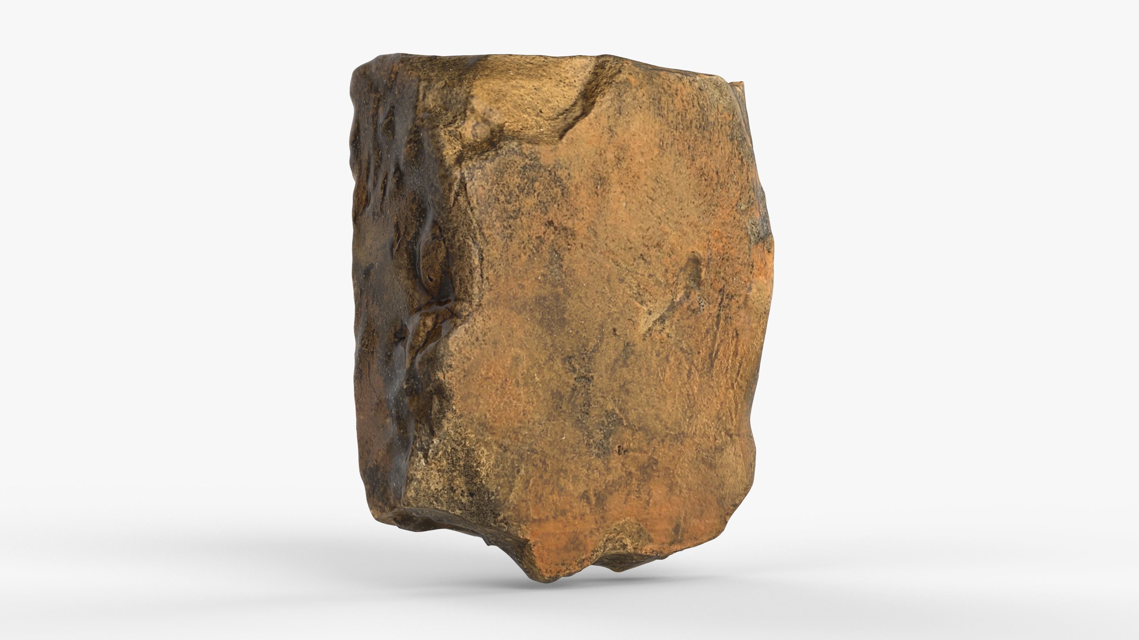 Photorealistic 3D scan of rock stone Low-poly 3D model_3