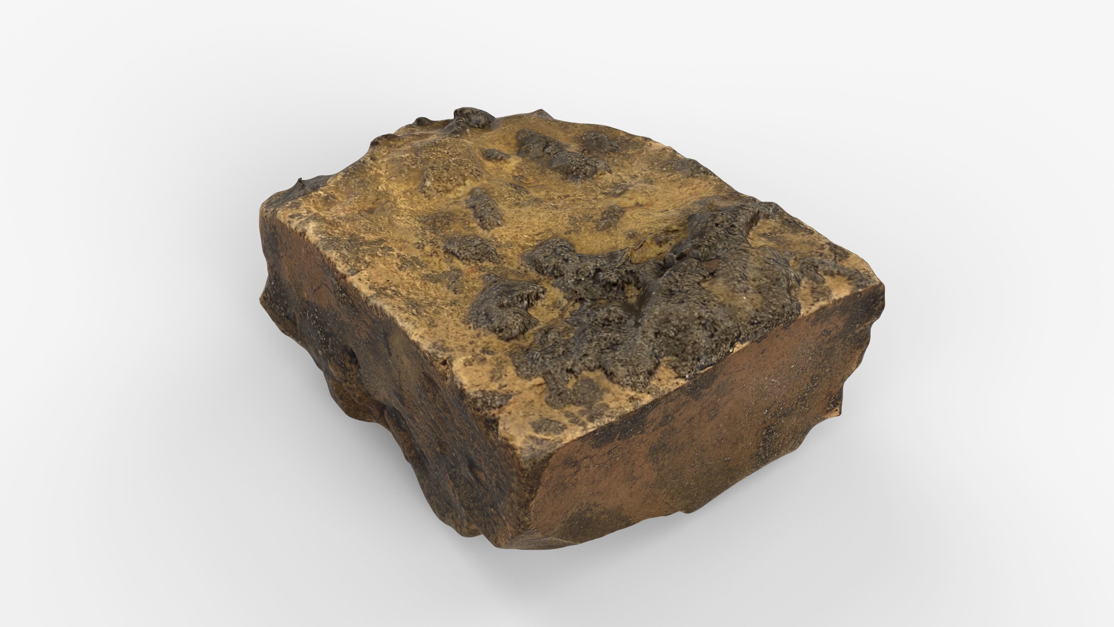 Photorealistic 3D scan of rock stone Low-poly 3D model_10