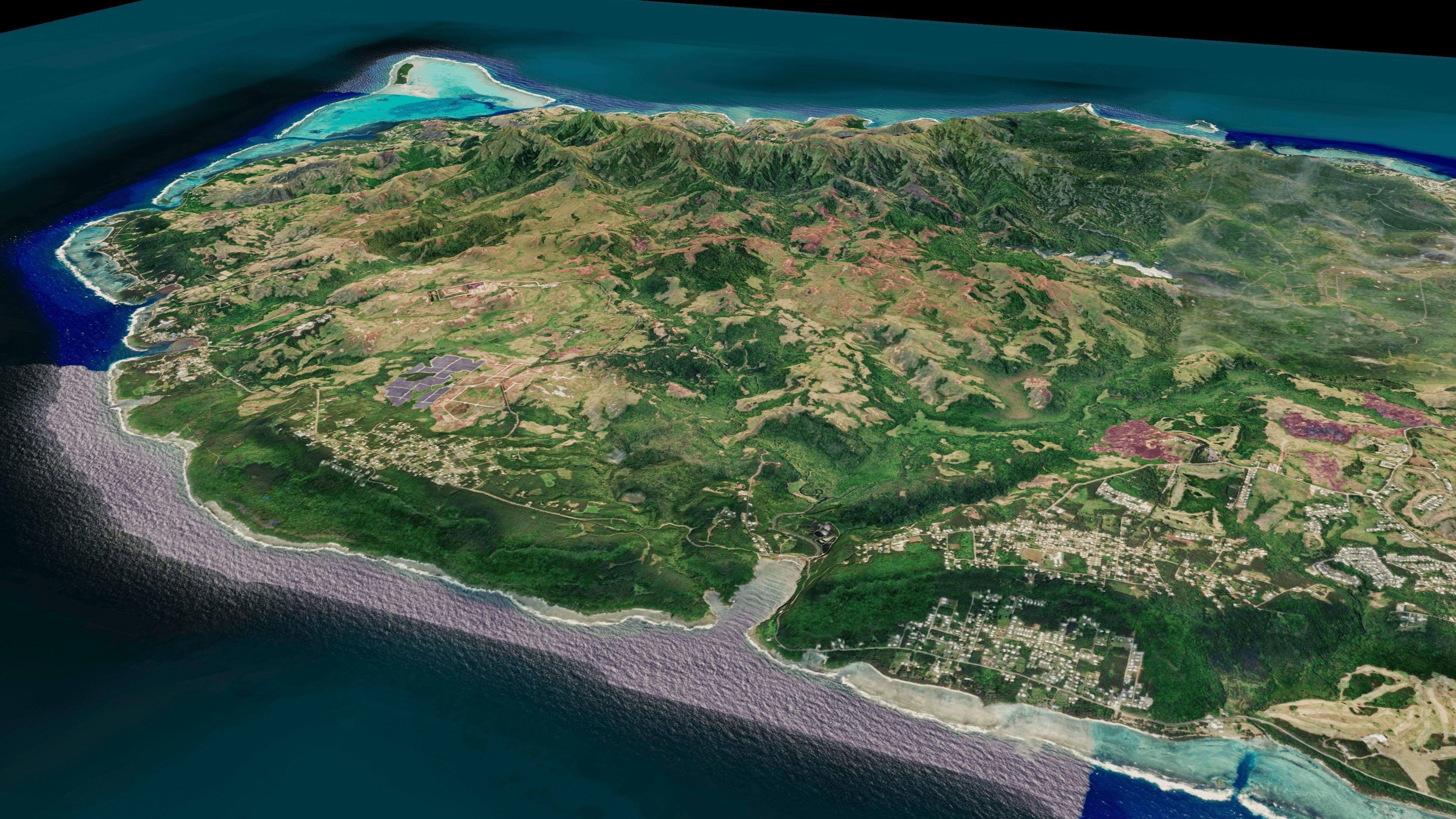 Guam Island 3d model terrain Low-poly 3D model_5