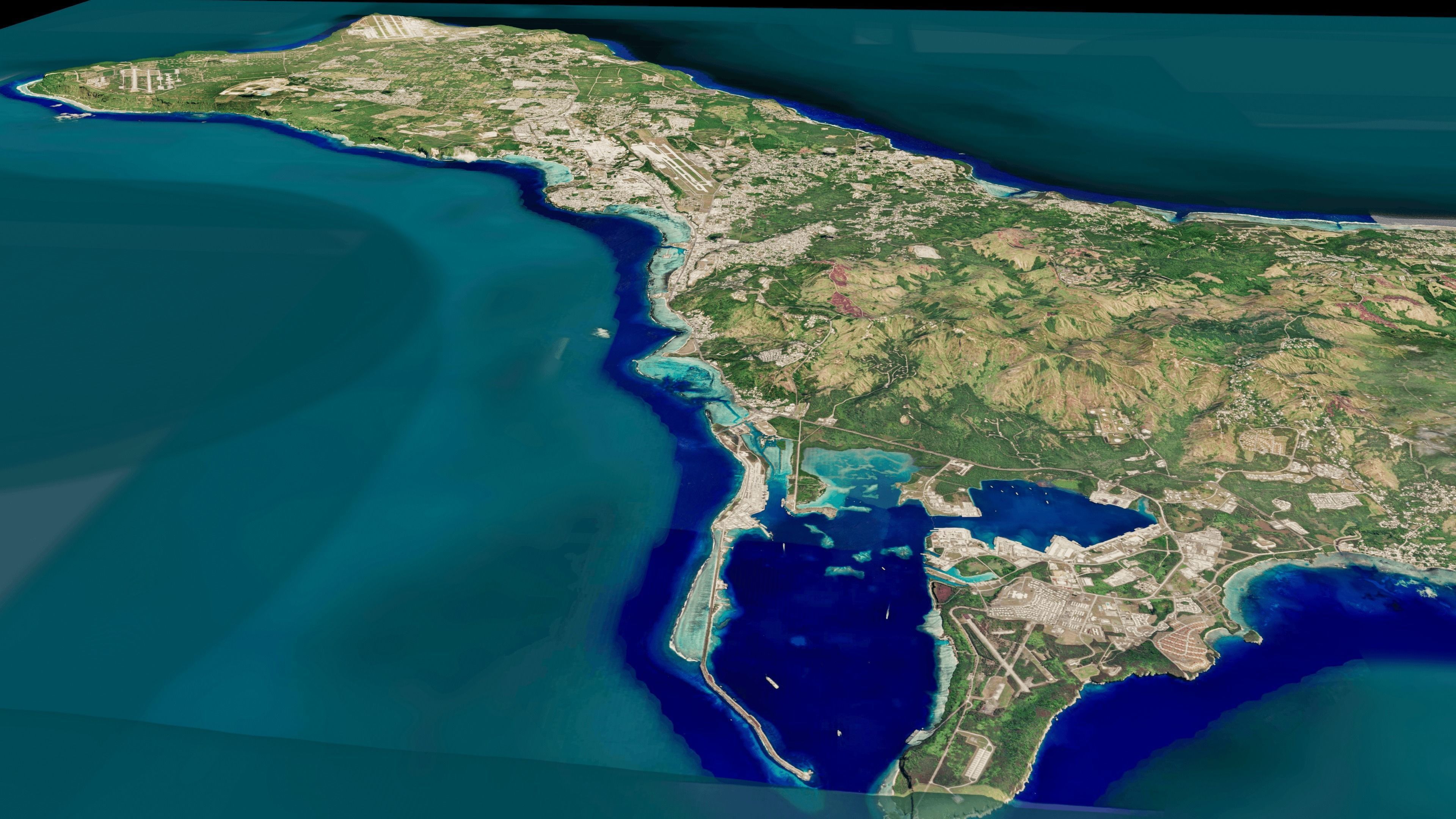 Guam Island 3d model terrain Low-poly 3D model_10