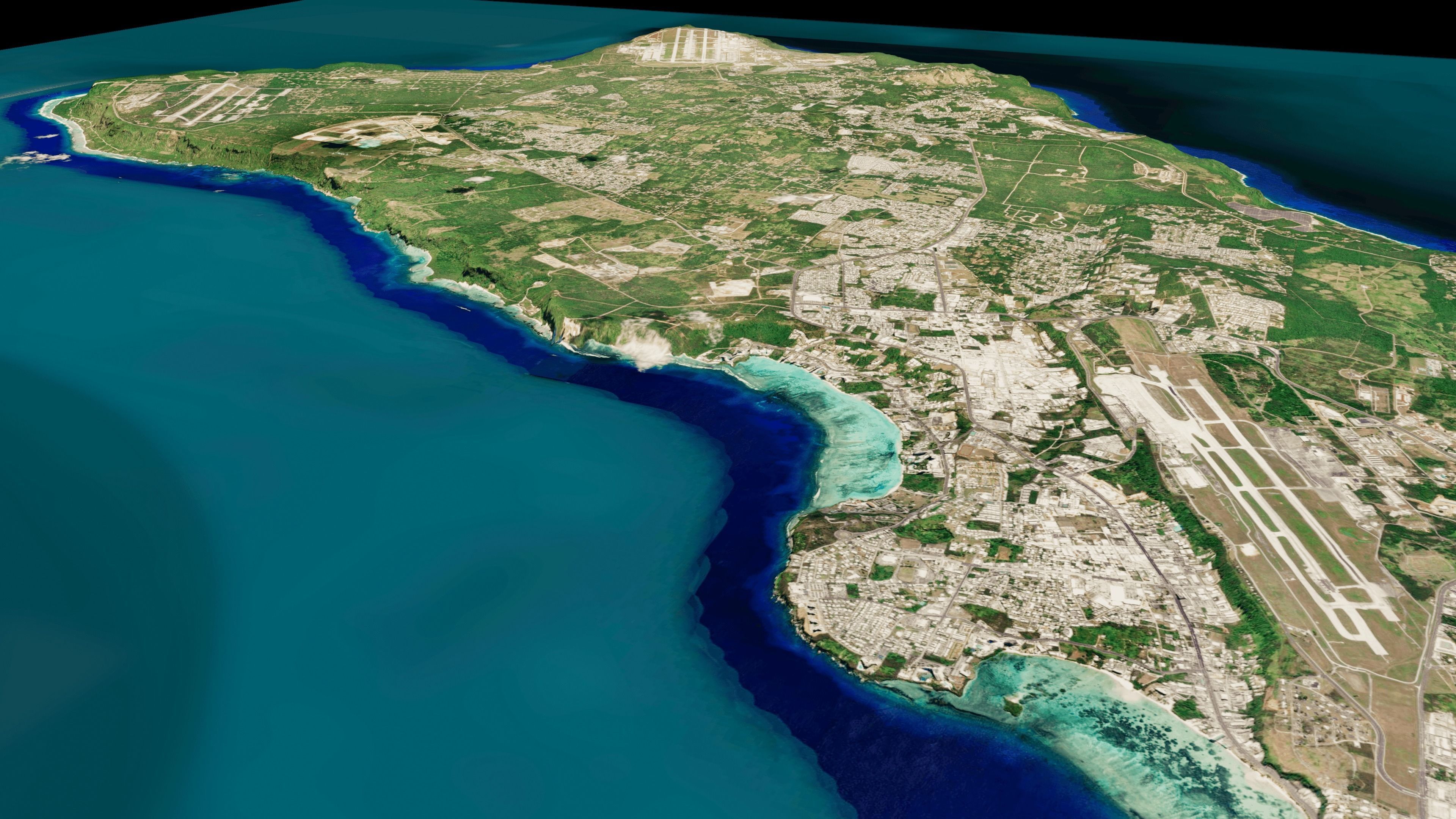 Guam Island 3d model terrain Low-poly 3D model_8