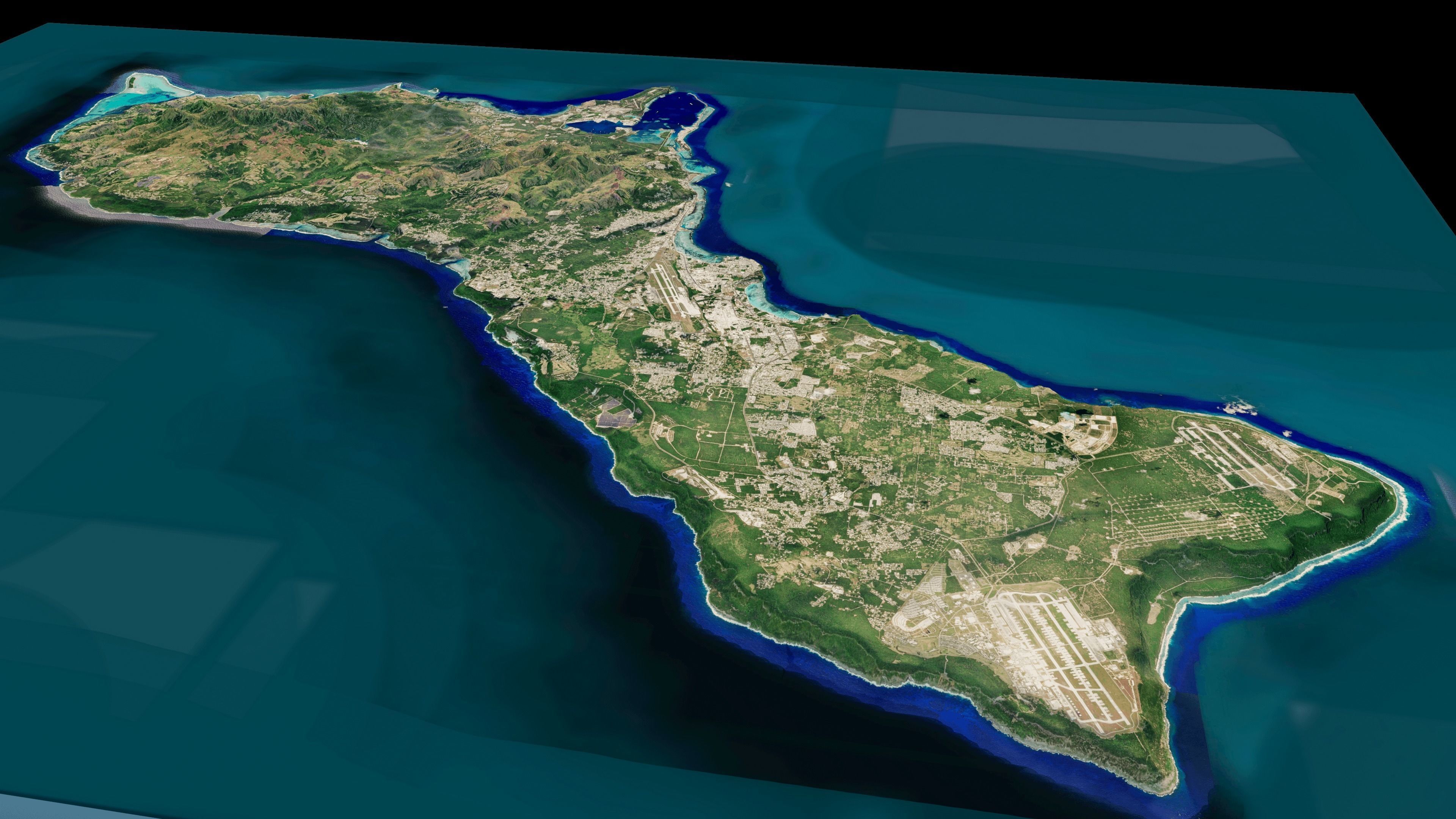 Guam Island 3d model terrain Low-poly 3D model_7