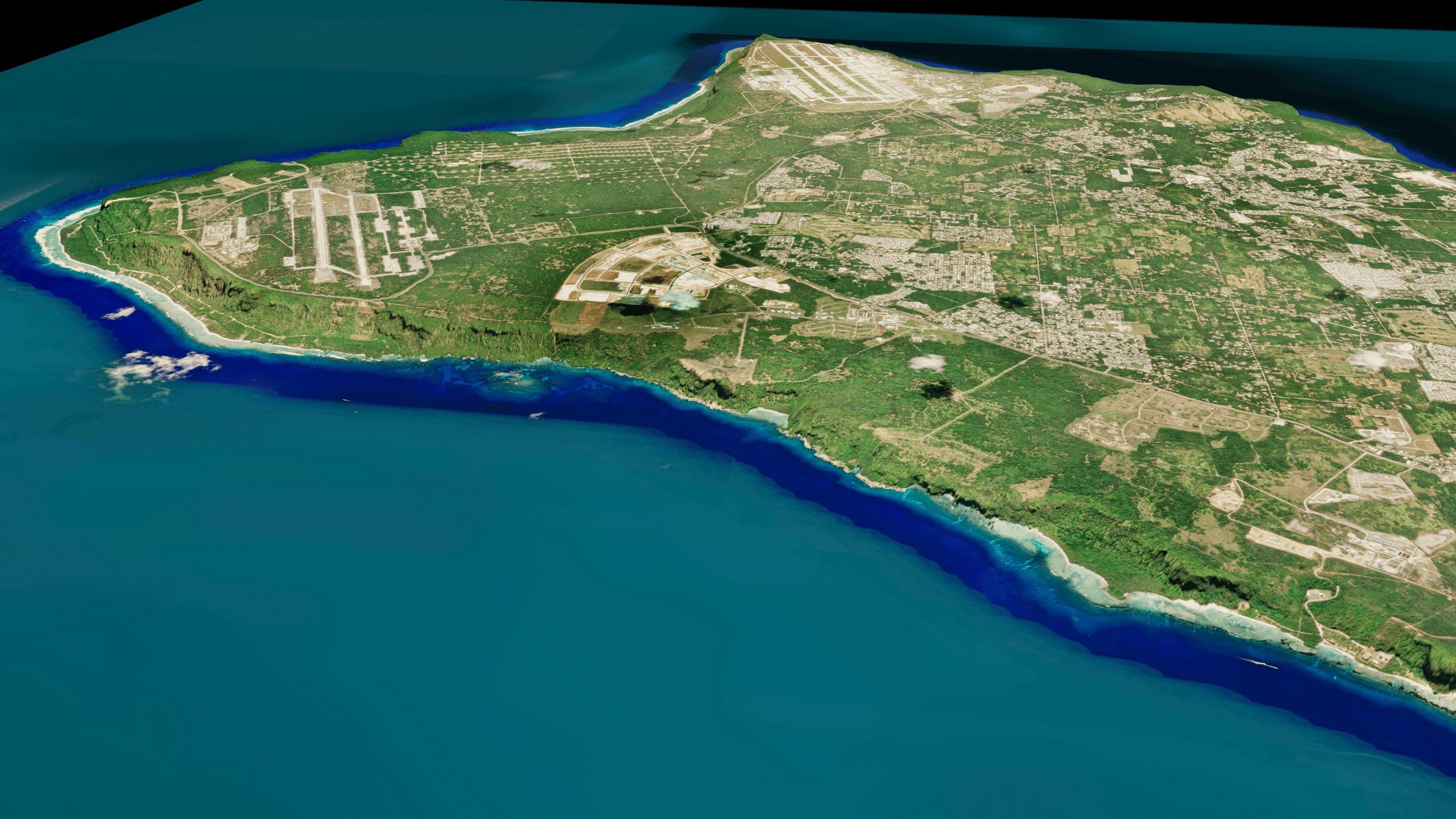 Guam Island 3d model terrain Low-poly 3D model_9