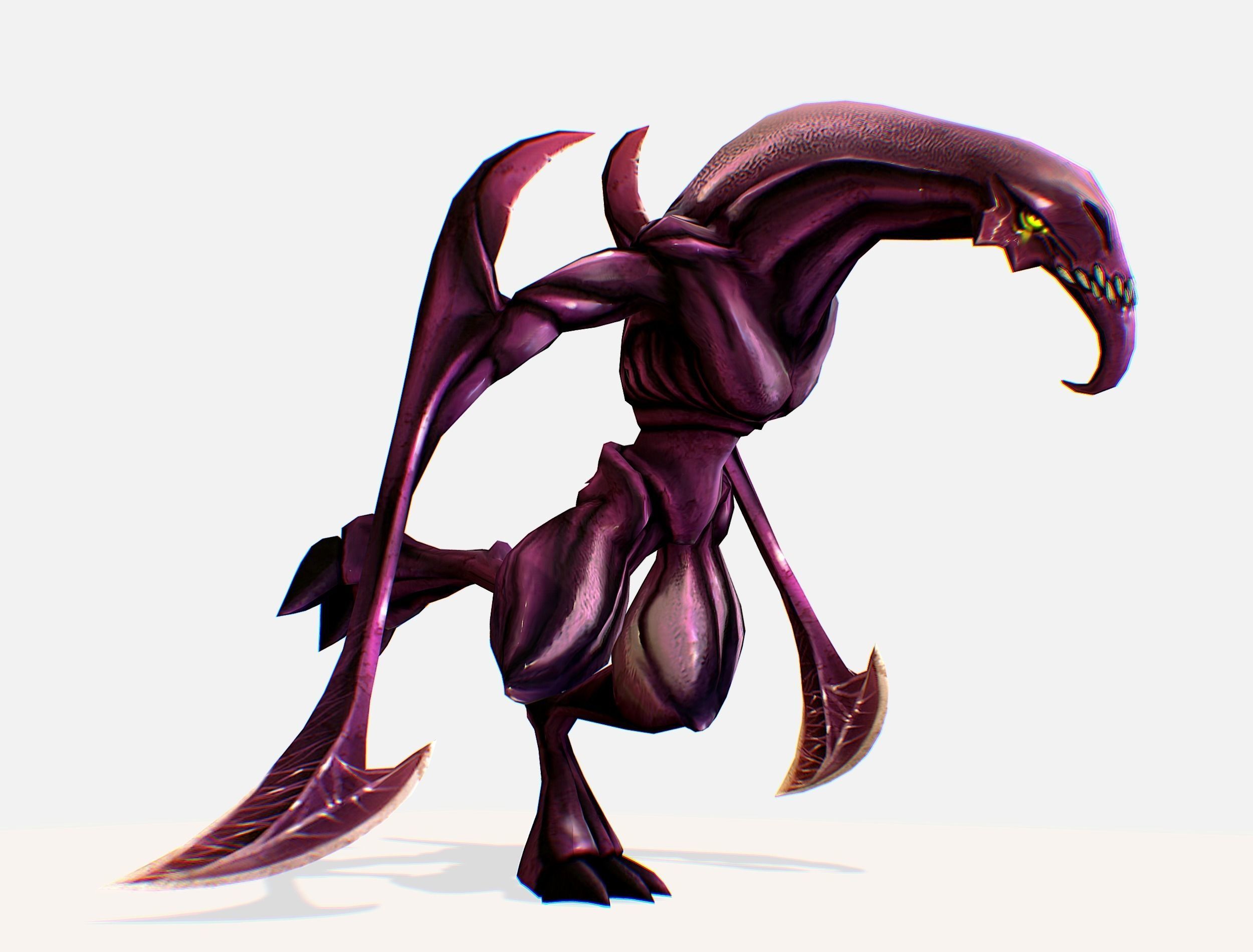 Animated Red Monster Goblin Troll Low-poly 3D model_2