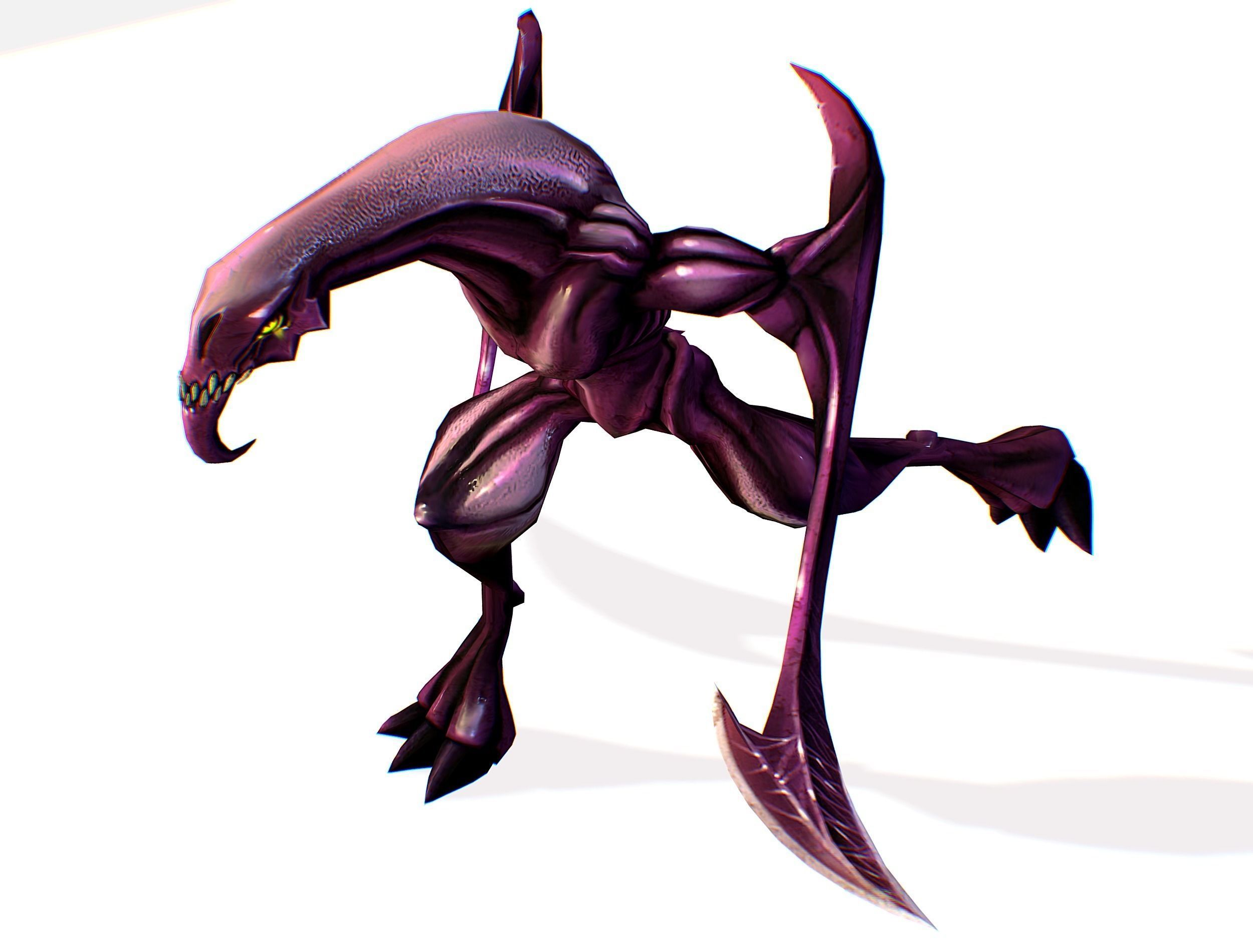 Animated Red Monster Goblin Troll Low-poly 3D model_41