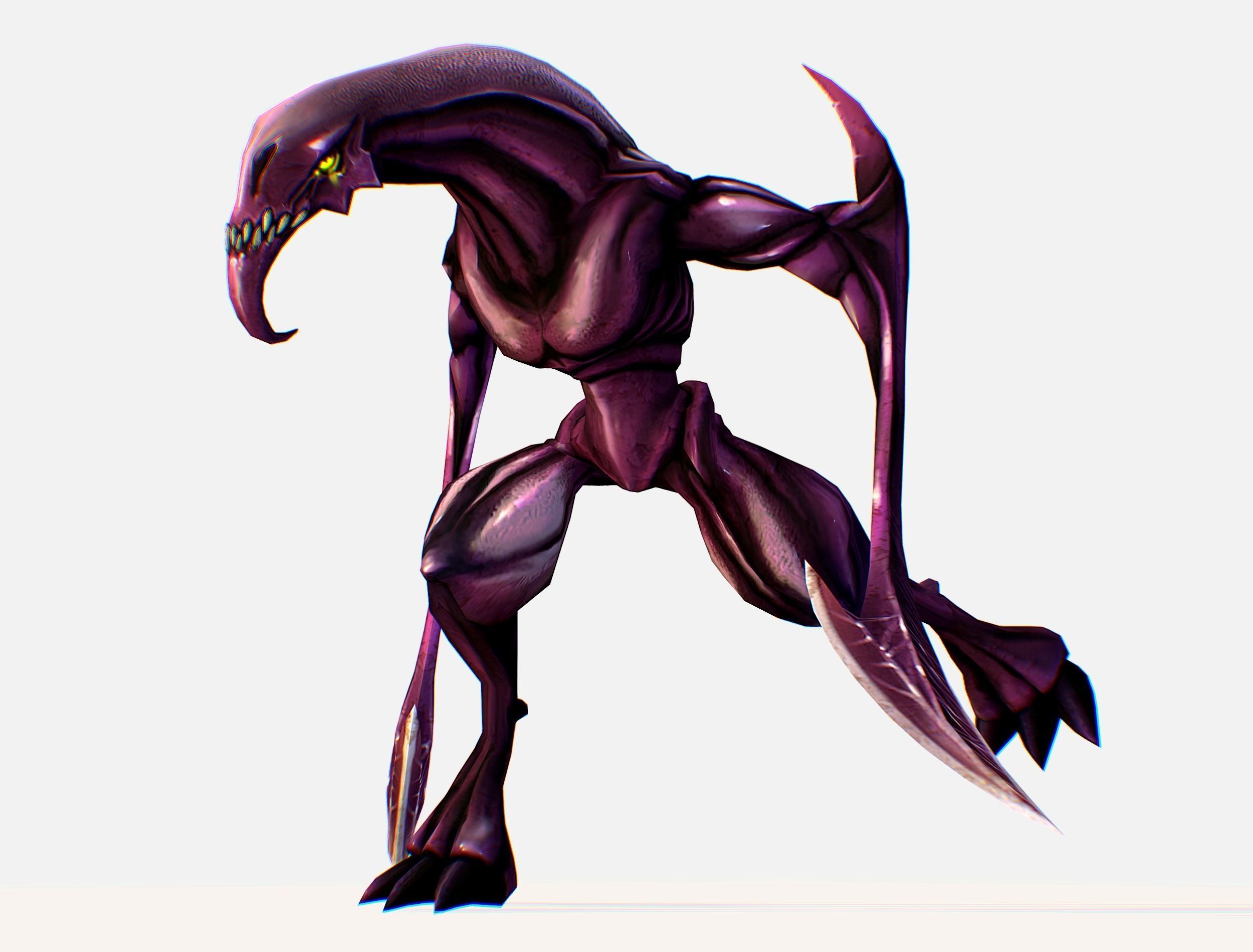 Animated Red Monster Goblin Troll Low-poly 3D model_33