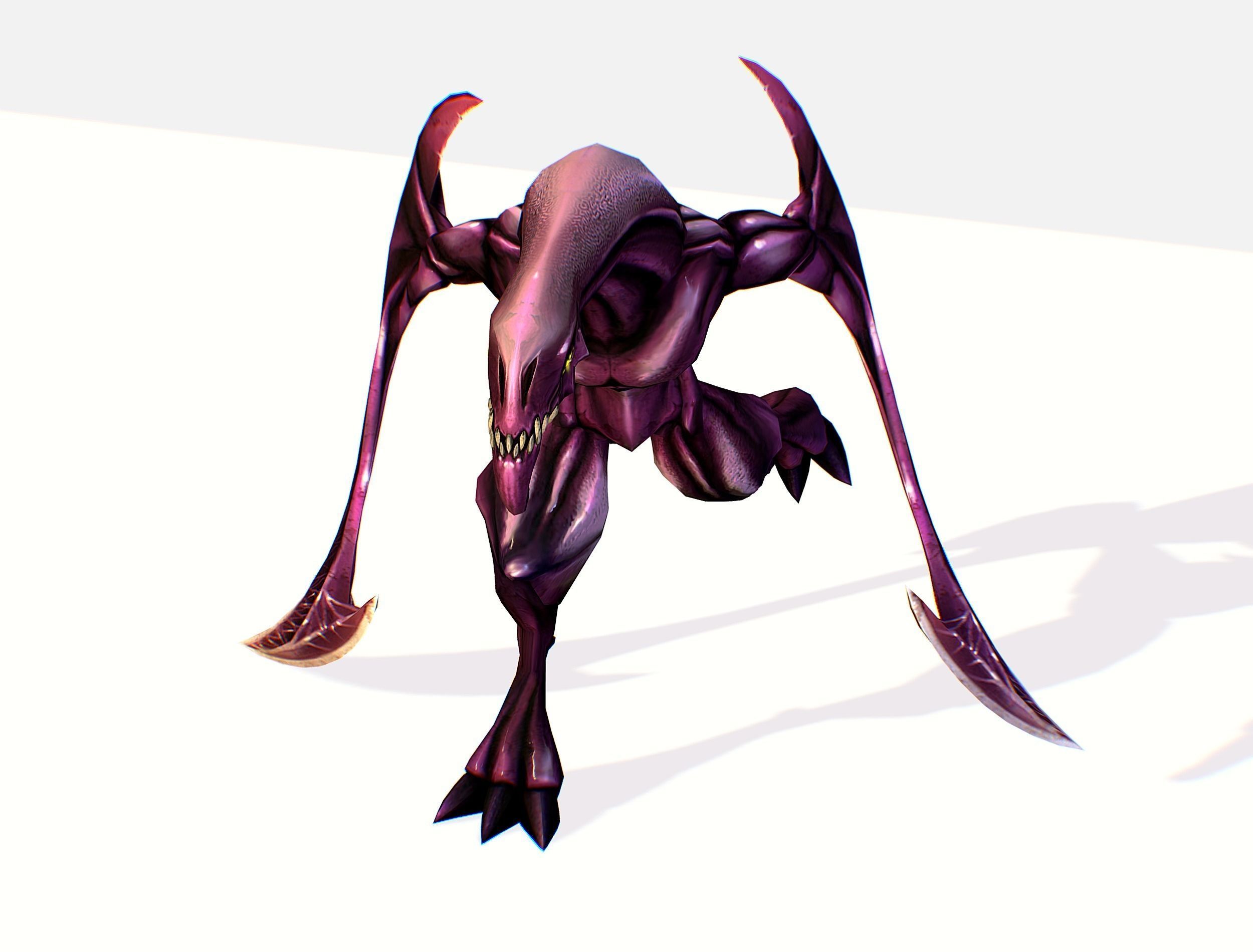 Animated Red Monster Goblin Troll Low-poly 3D model_45